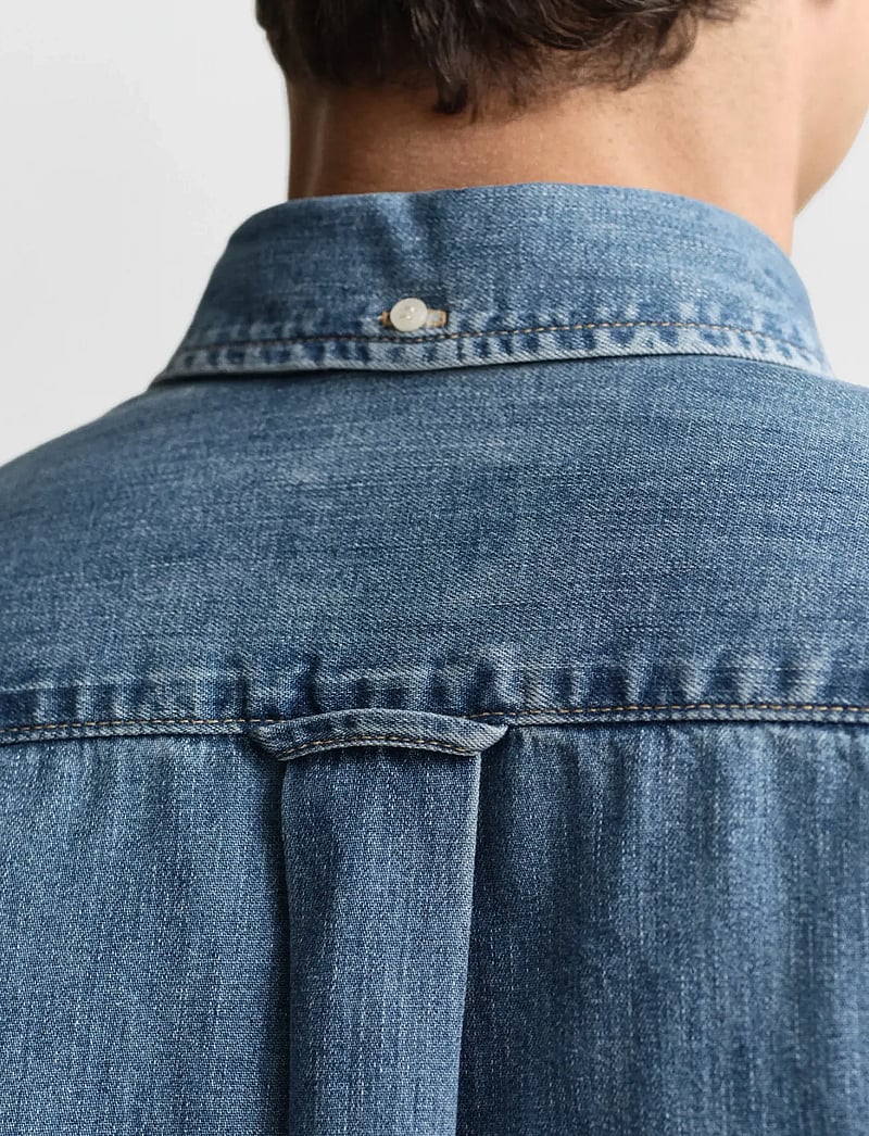 Gant - REG DENIM SHIRT - jeanshemden - semi light blue worn in - 3