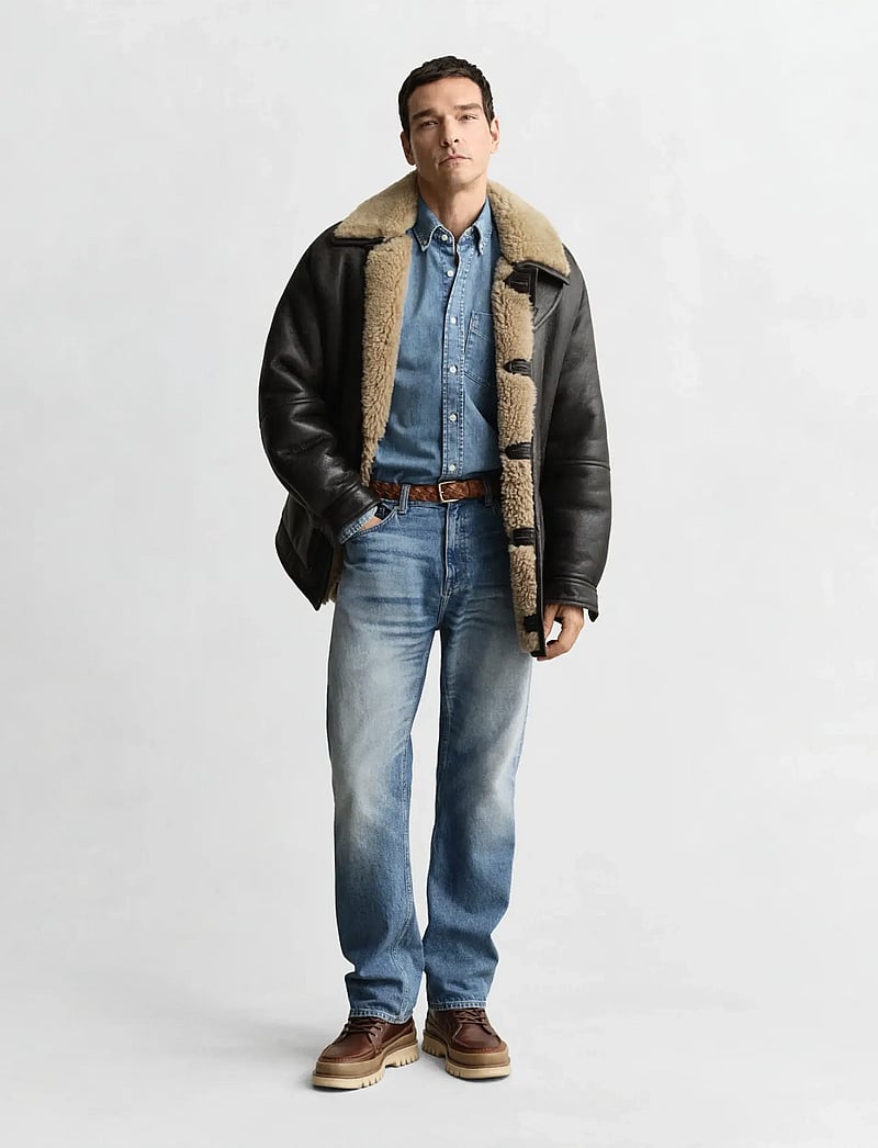 Gant - REG DENIM SHIRT - jeanshemden - semi light blue worn in - 4