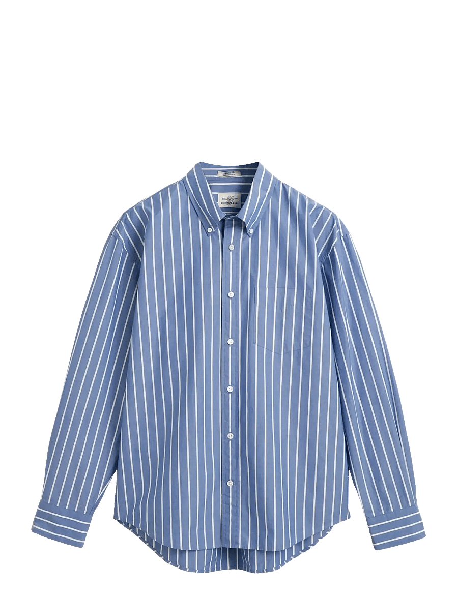 Gant - REL HERITAGE POPLIN STRIPE SHIRT - stribede skjorter - lapis blue - 1