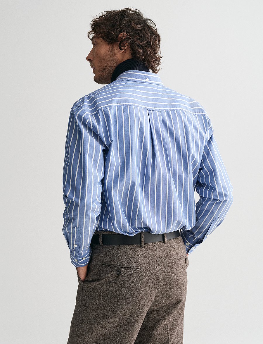 Gant - REL HERITAGE POPLIN STRIPE SHIRT - stribede skjorter - lapis blue - 2