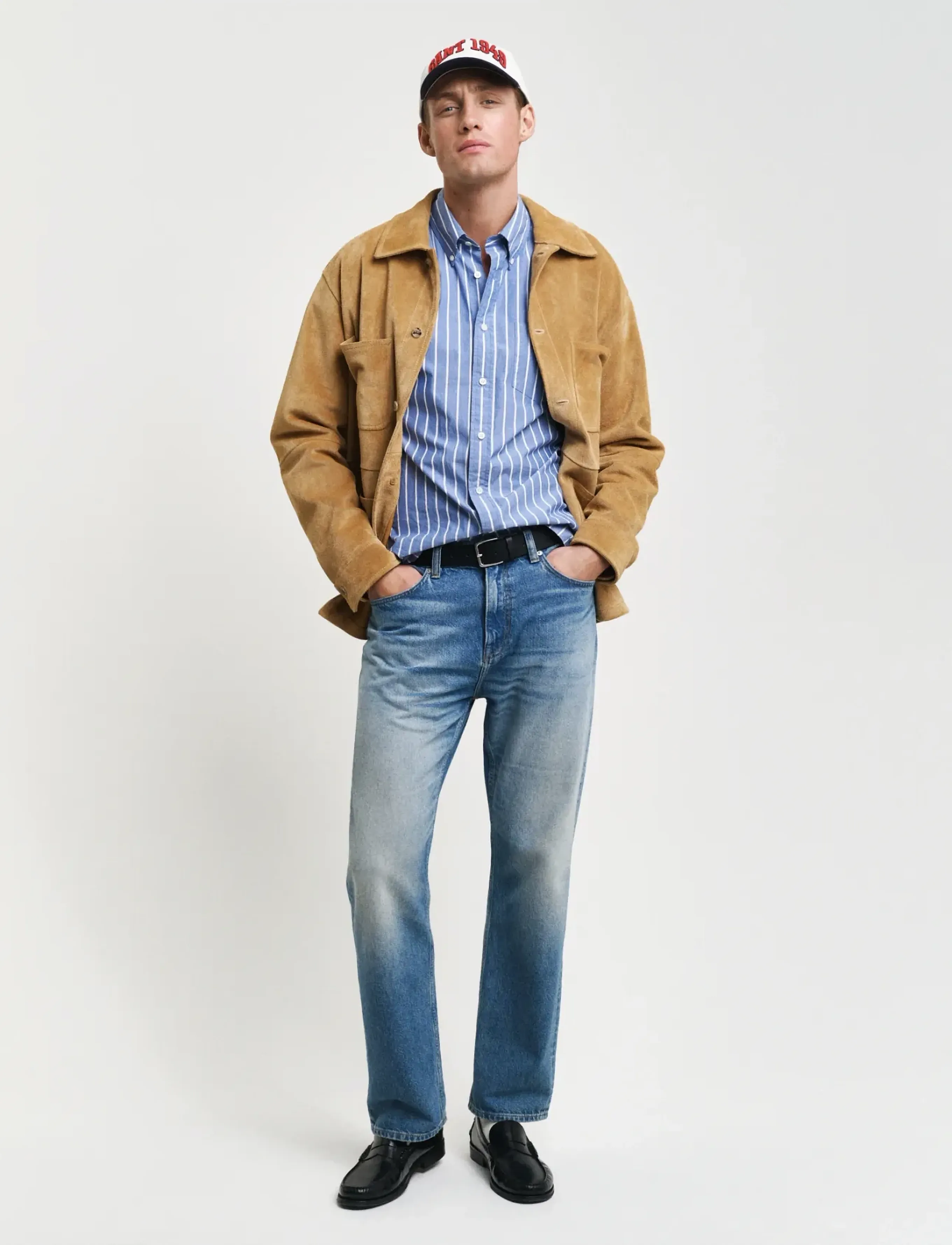 Gant Rel Heritage Poplin Stripe Shirt, S, Shirts, Blau - Striped Männerswear