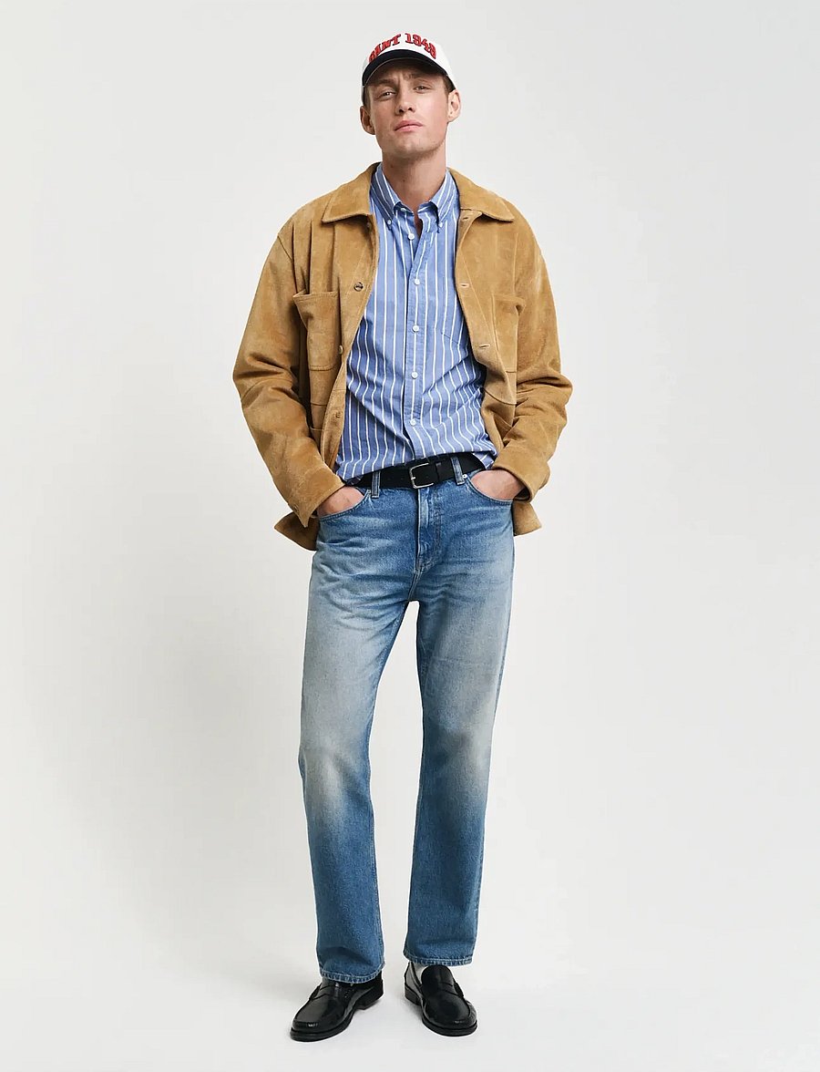 Gant - REL HERITAGE POPLIN STRIPE SHIRT - stribede skjorter - lapis blue - 0