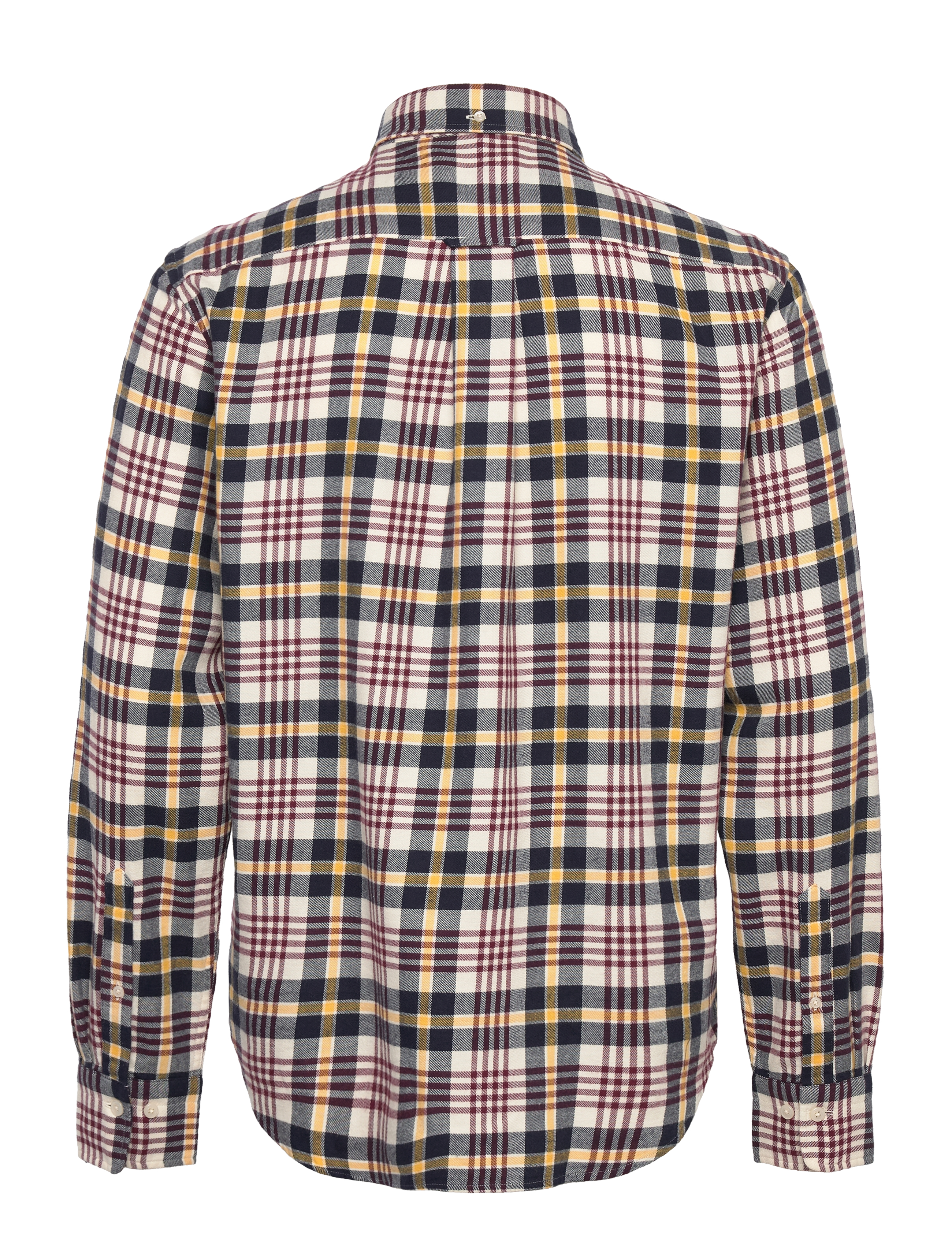 Gant - REG FLANNEL PLAID SHIRT - flannel shirts - cream - 1