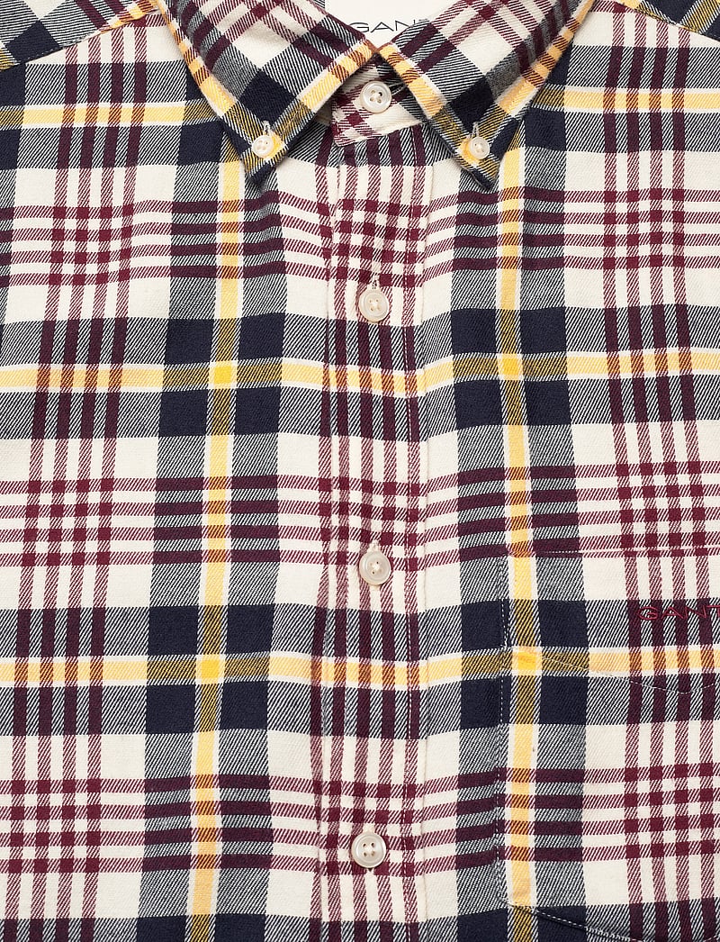 GANT - REG FLANNEL PLAID SHIRT - flanell-hemden - cream - 2