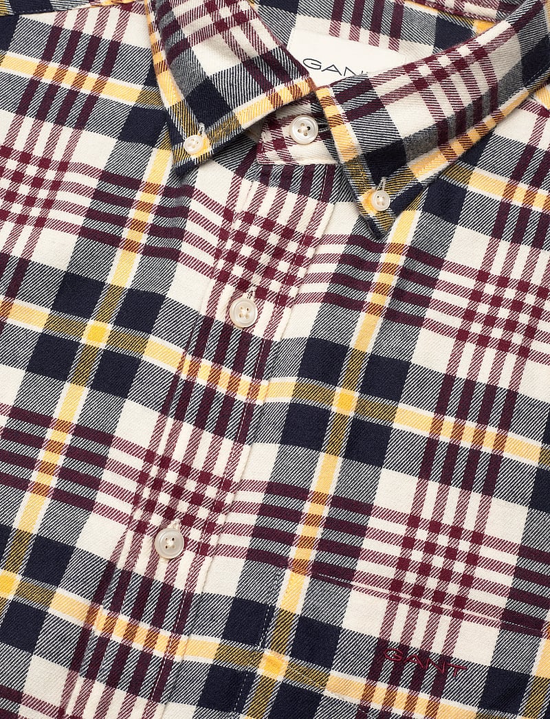 GANT - REG FLANNEL PLAID SHIRT - flanell-hemden - cream - 3