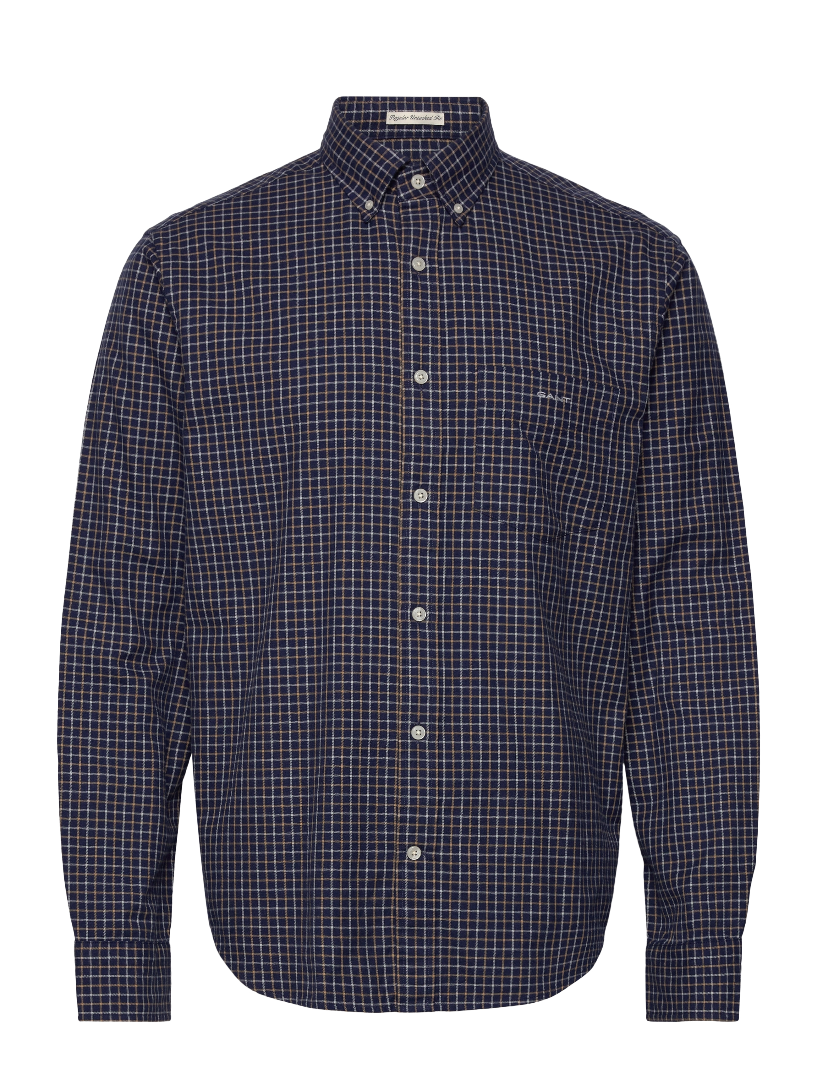 GANT - REG JASPE TATTERSALL SHIRT - persian blue - 1