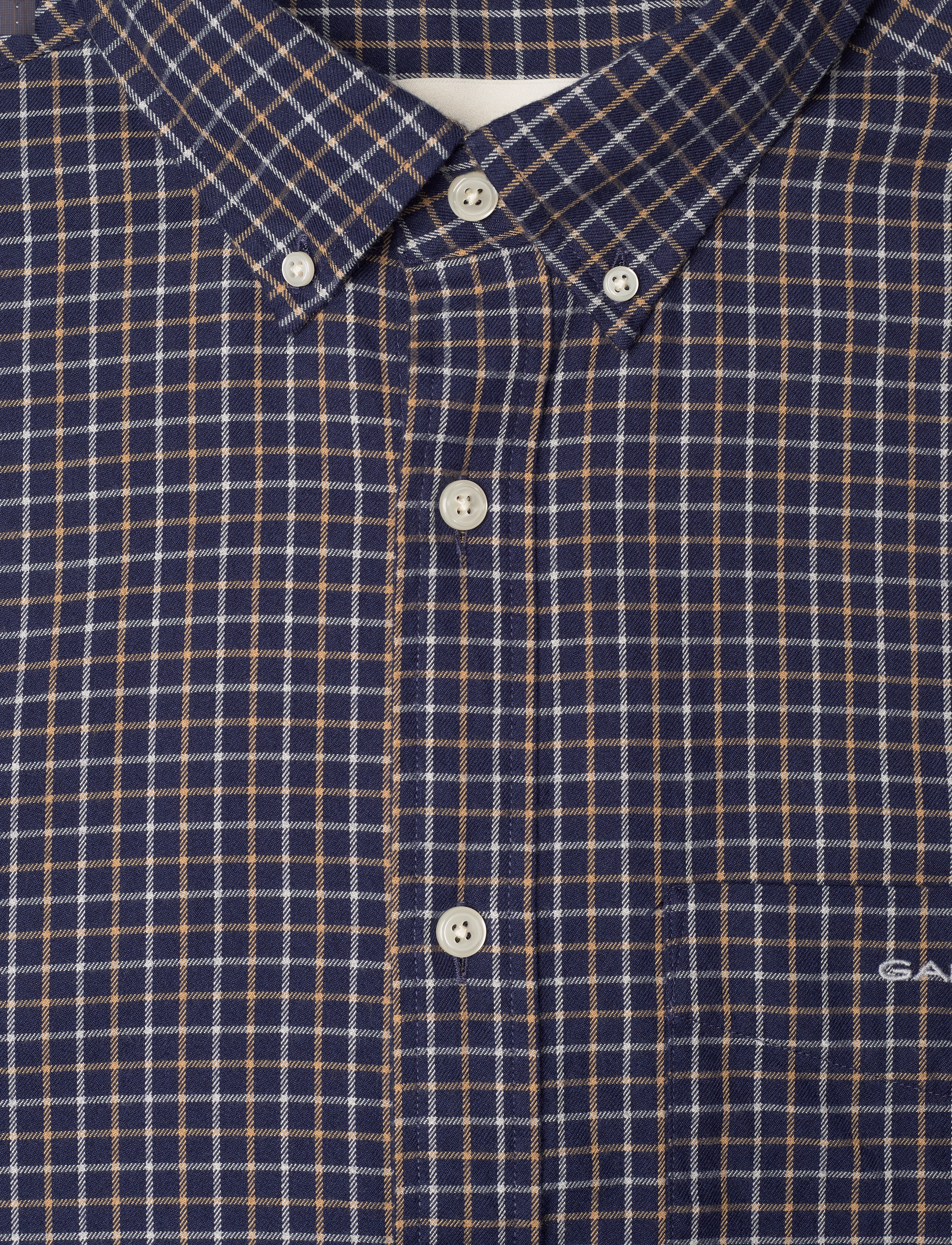 GANT - REG JASPE TATTERSALL SHIRT - persian blue - 5