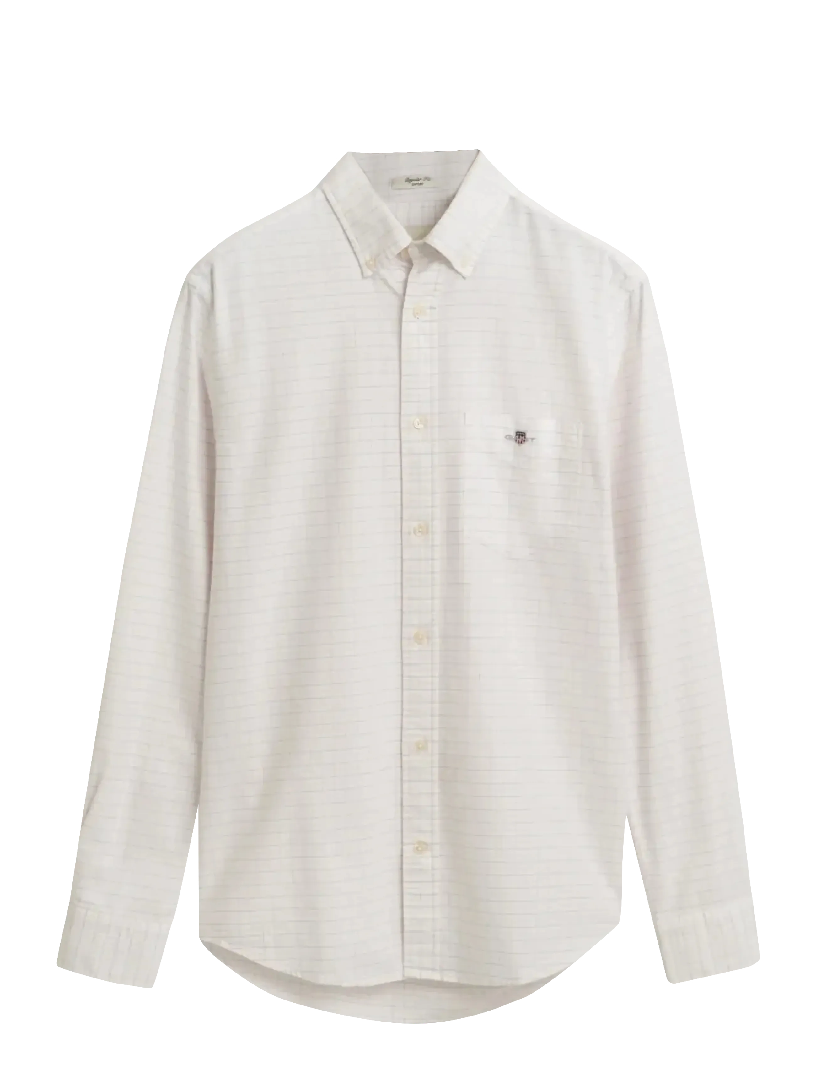 GANT Reg Klassisch Oxford Check Shirt Cream - XXL - Herren