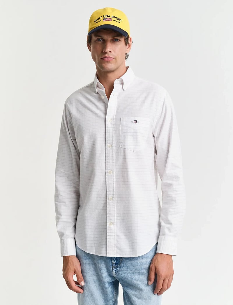 GANT - REG CLASSIC OXFORD CHECK SHIRT - basic skjortor - light pink - 0