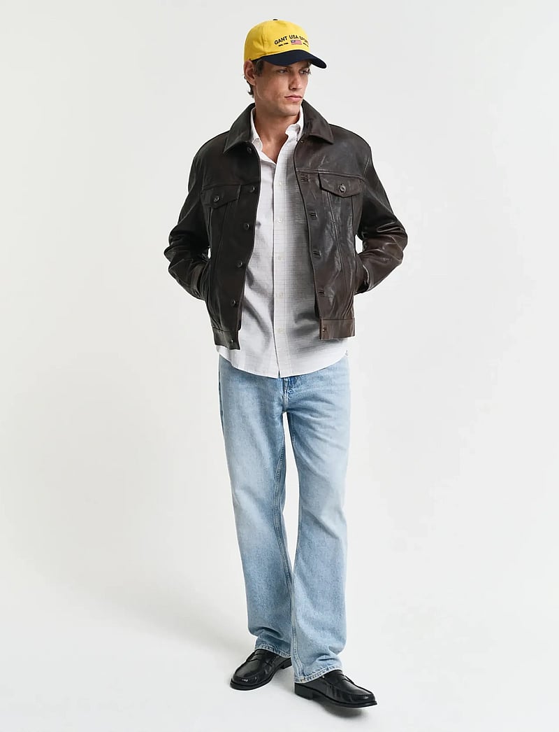 GANT - REG CLASSIC OXFORD CHECK SHIRT - basic skjortor - light pink - 4