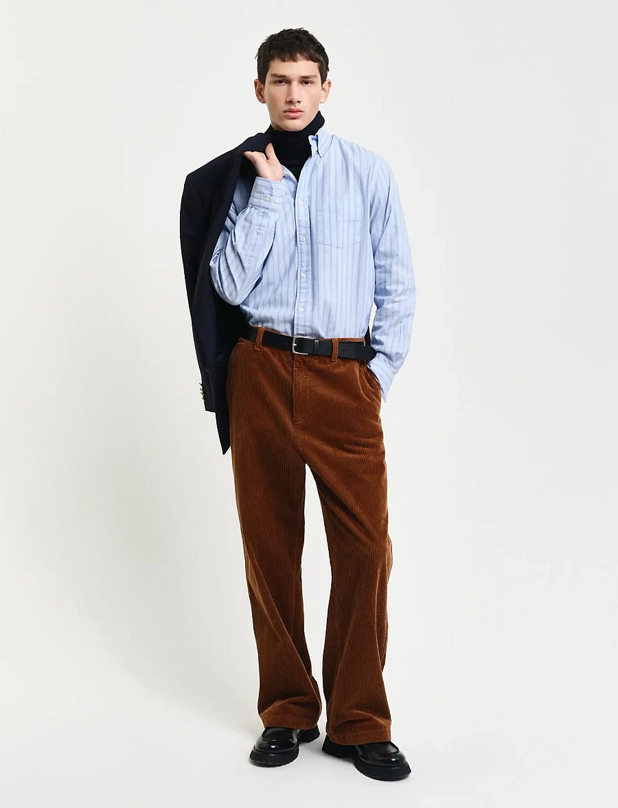 Gant - REG ARCHIVE OXFORD STRIPE SHIRT - randiga skjortor - clear sky - 4