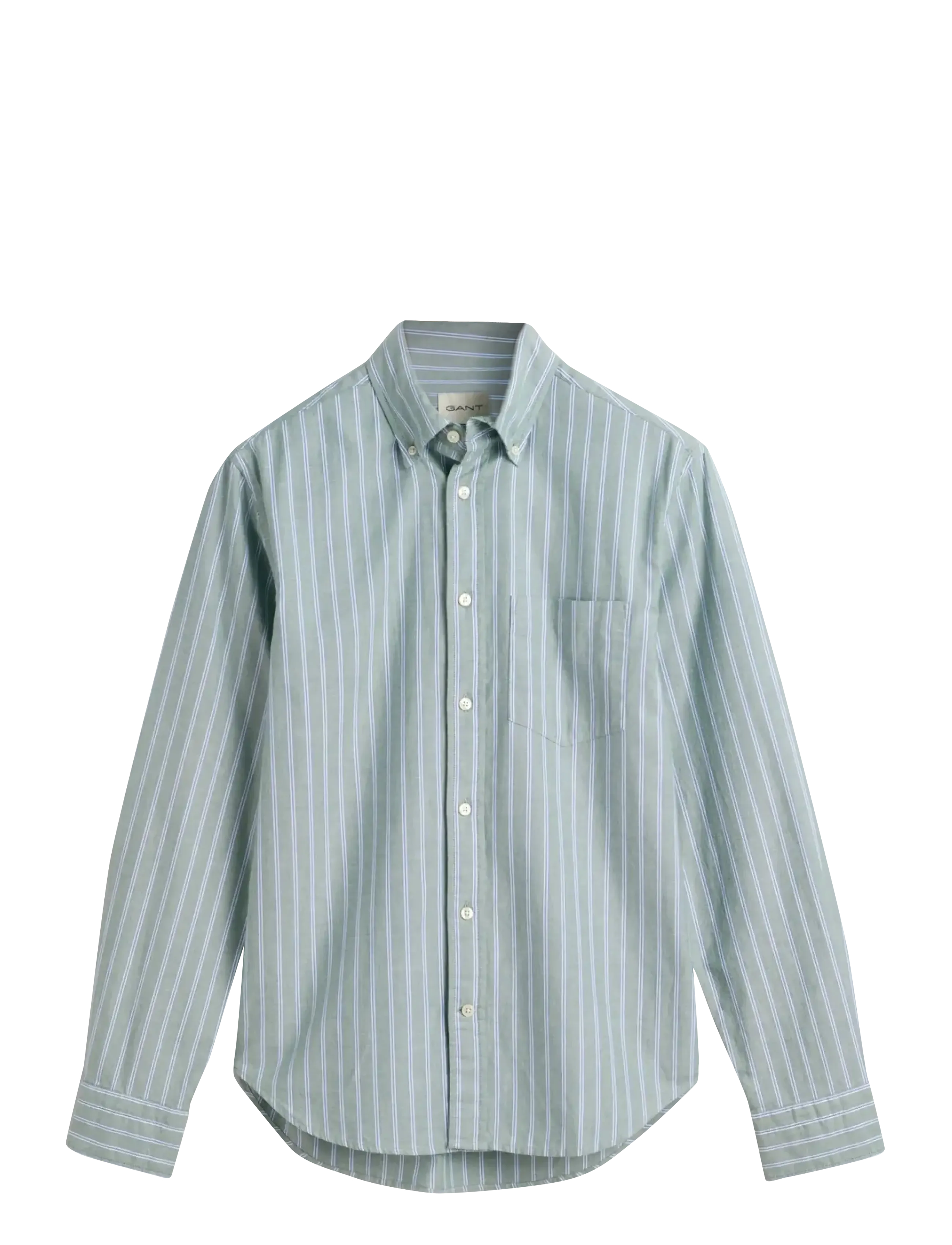 Gant REG ARCHIVE OXFORD STRIPE SHIRT - Särgid - DRIED FOREST / blue