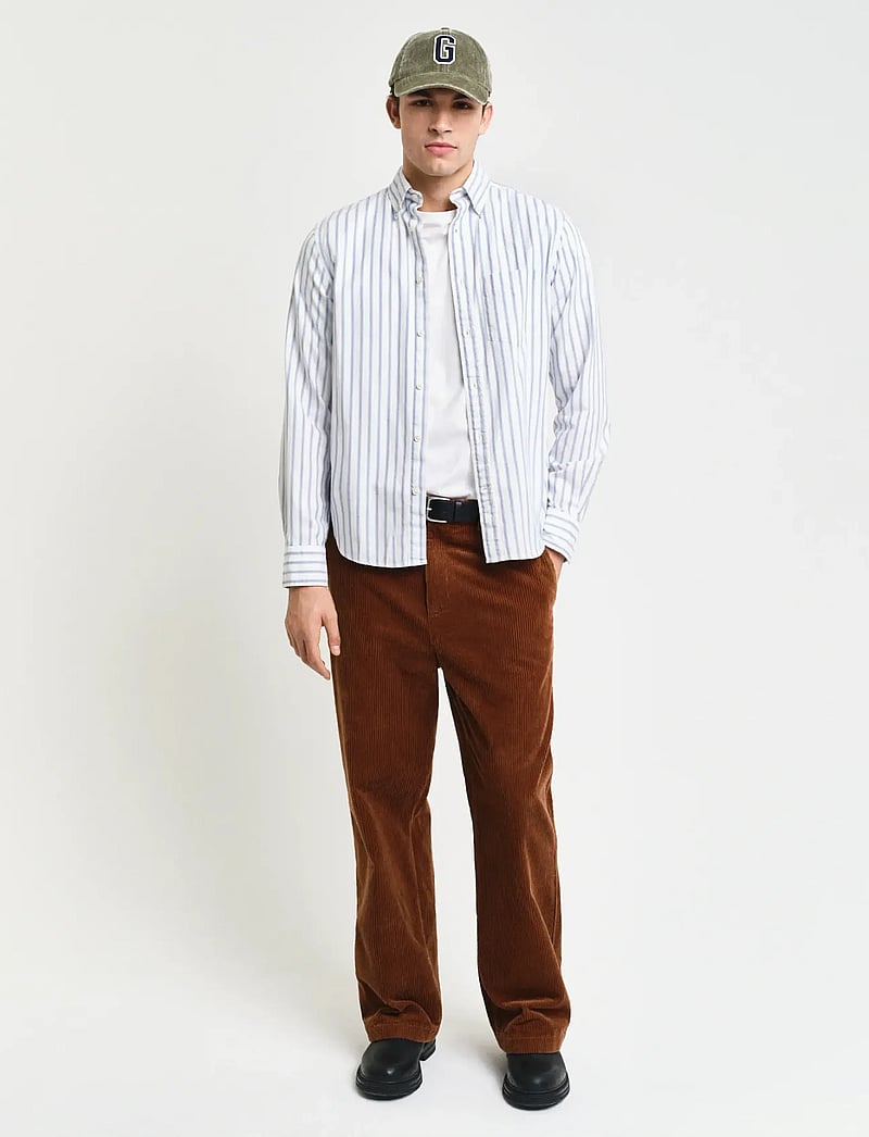 GANT - REG ARCHIVE OXFORD STRIPE SHIRT - gestreifte hemden - eggshell - 4