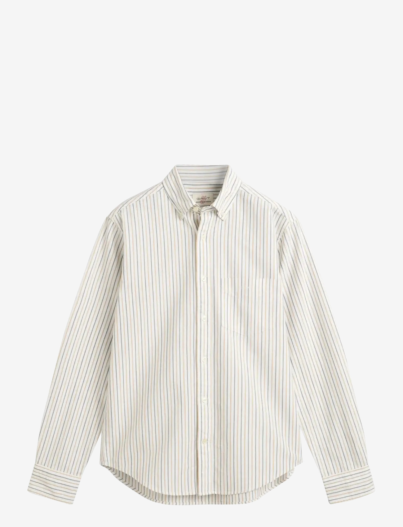 GANT - REG OXFORD STRIPE SHIRT - basic skjorter - eggshell - 1