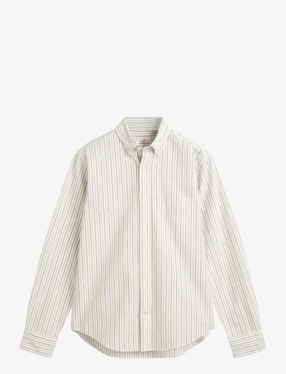 GANT - REG OXFORD STRIPE SHIRT - oxfordi särgid - eggshell - 1