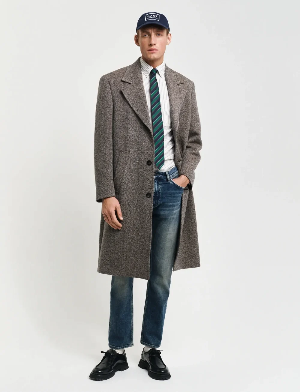 GANT - REG OXFORD STRIPE SHIRT - oxfordi särgid - eggshell - 3