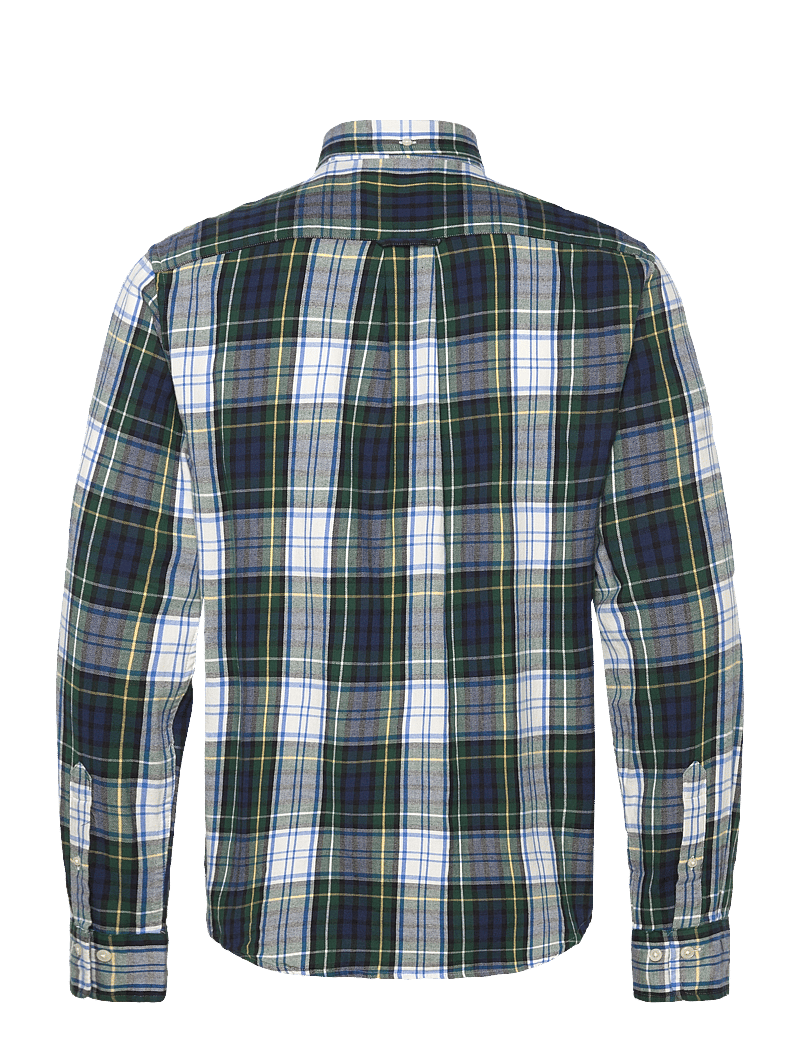 Gant - REG FLANNEL CHECK SHIRT - karierte hemden - tartan green - 2