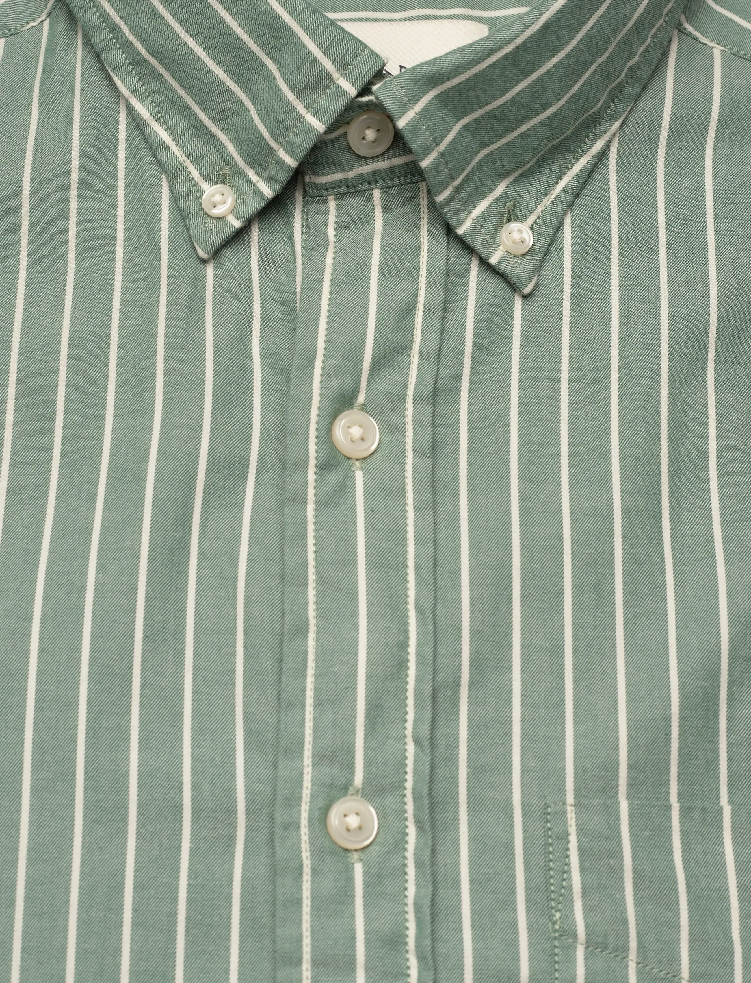 GANT - REG BRUSHED TWILL STRIPE SHIRT - woody green - 2