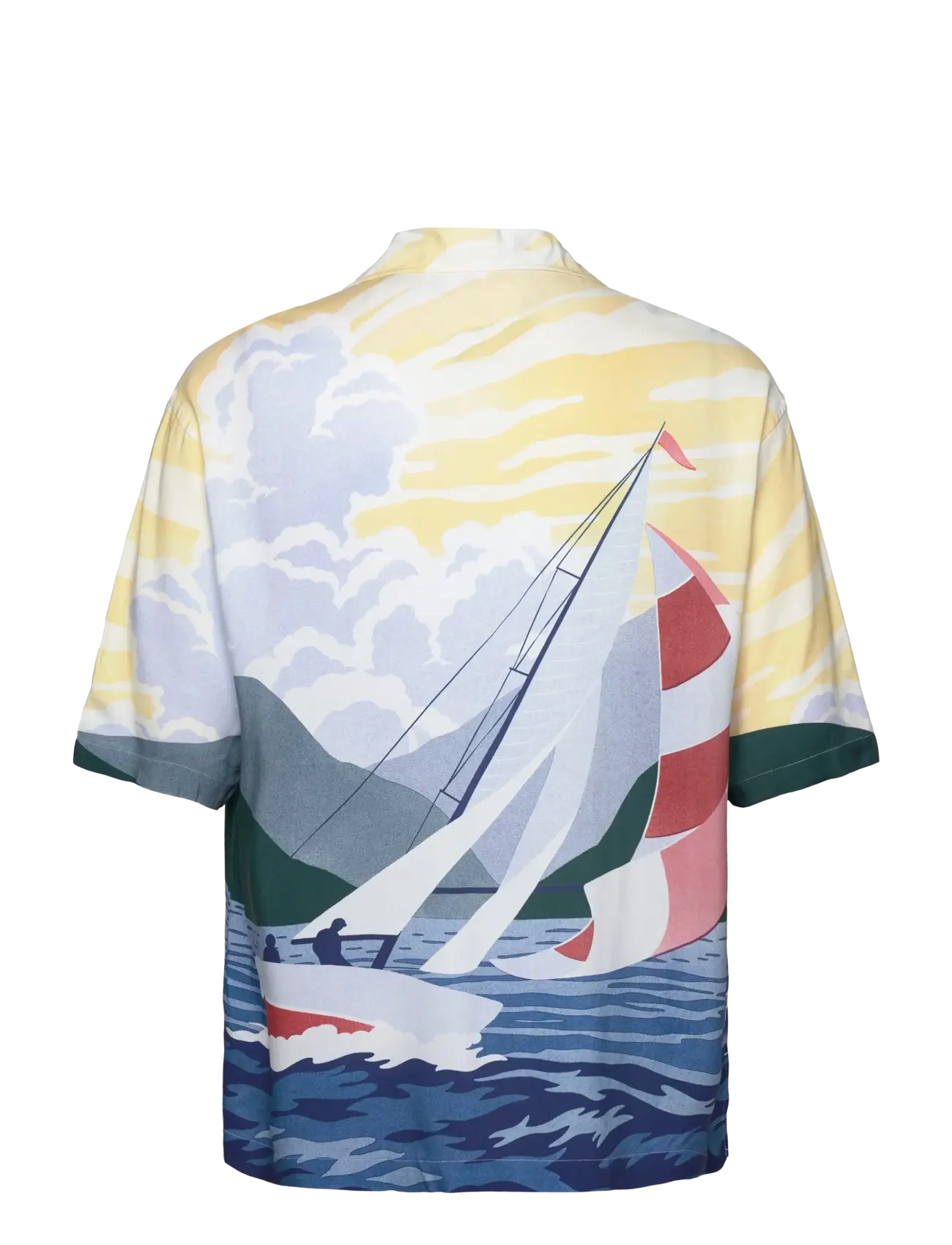 Gant - REL SCENERY SAILING SHIRT - marškiniai trumpomis rankovėmis - ruby red - 2
