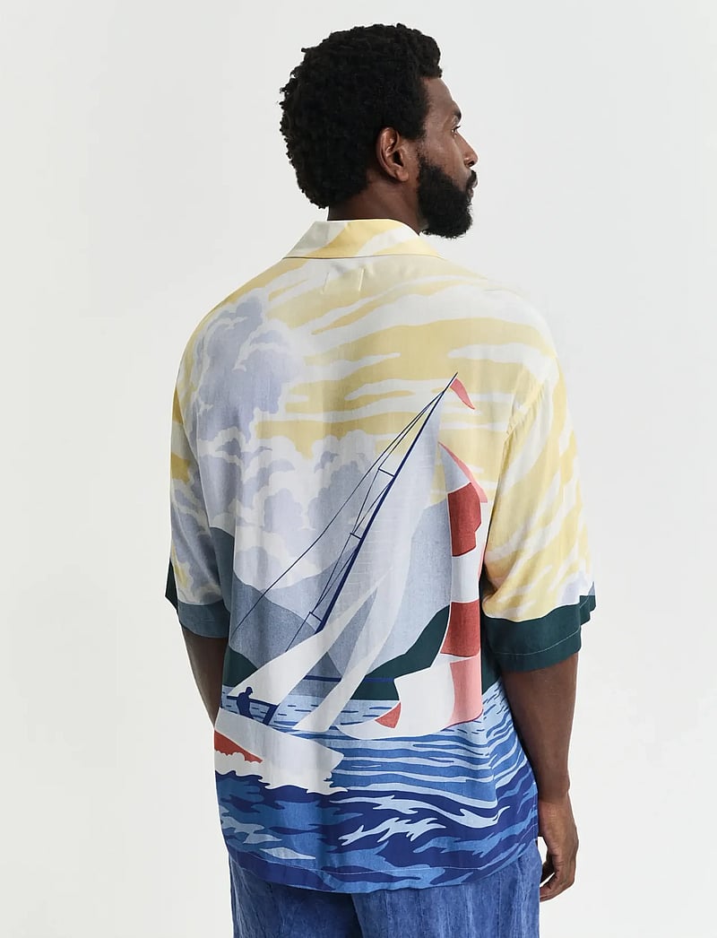 Gant - REL SCENERY SAILING SHIRT - lühikeste varrukatega särgid - ruby red - 3