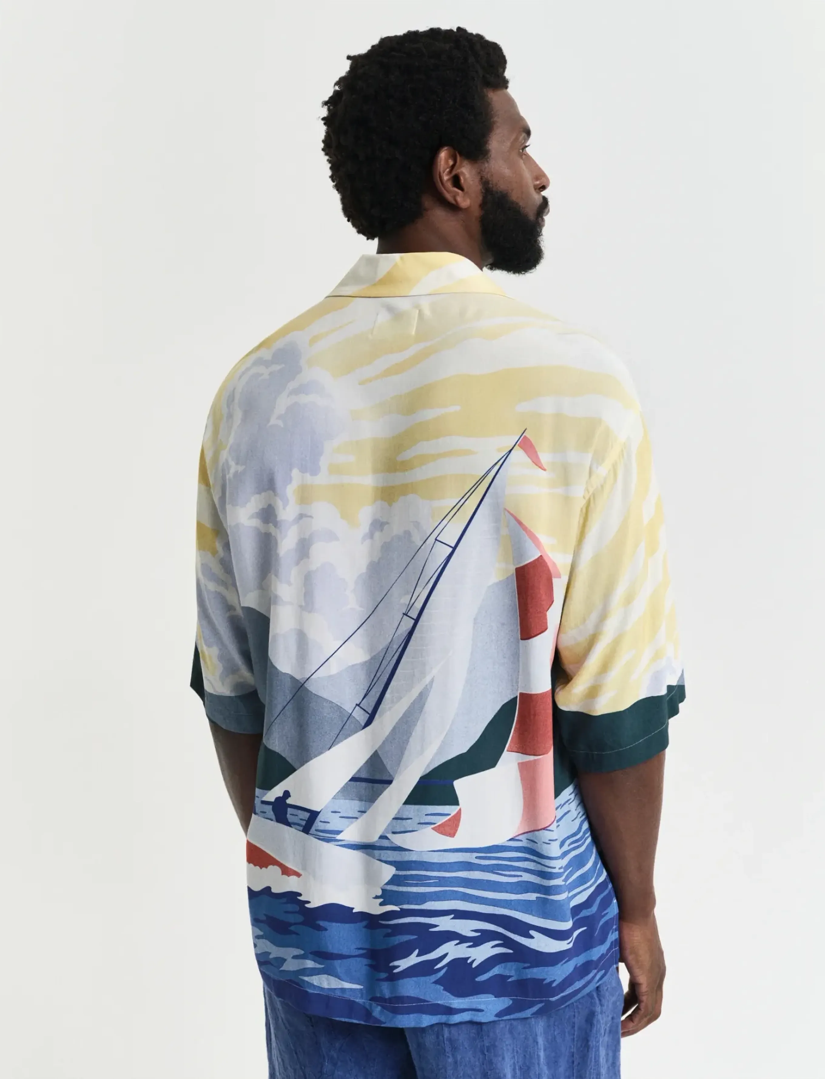 Gant - REL SCENERY SAILING SHIRT - marškiniai trumpomis rankovėmis - ruby red - 3