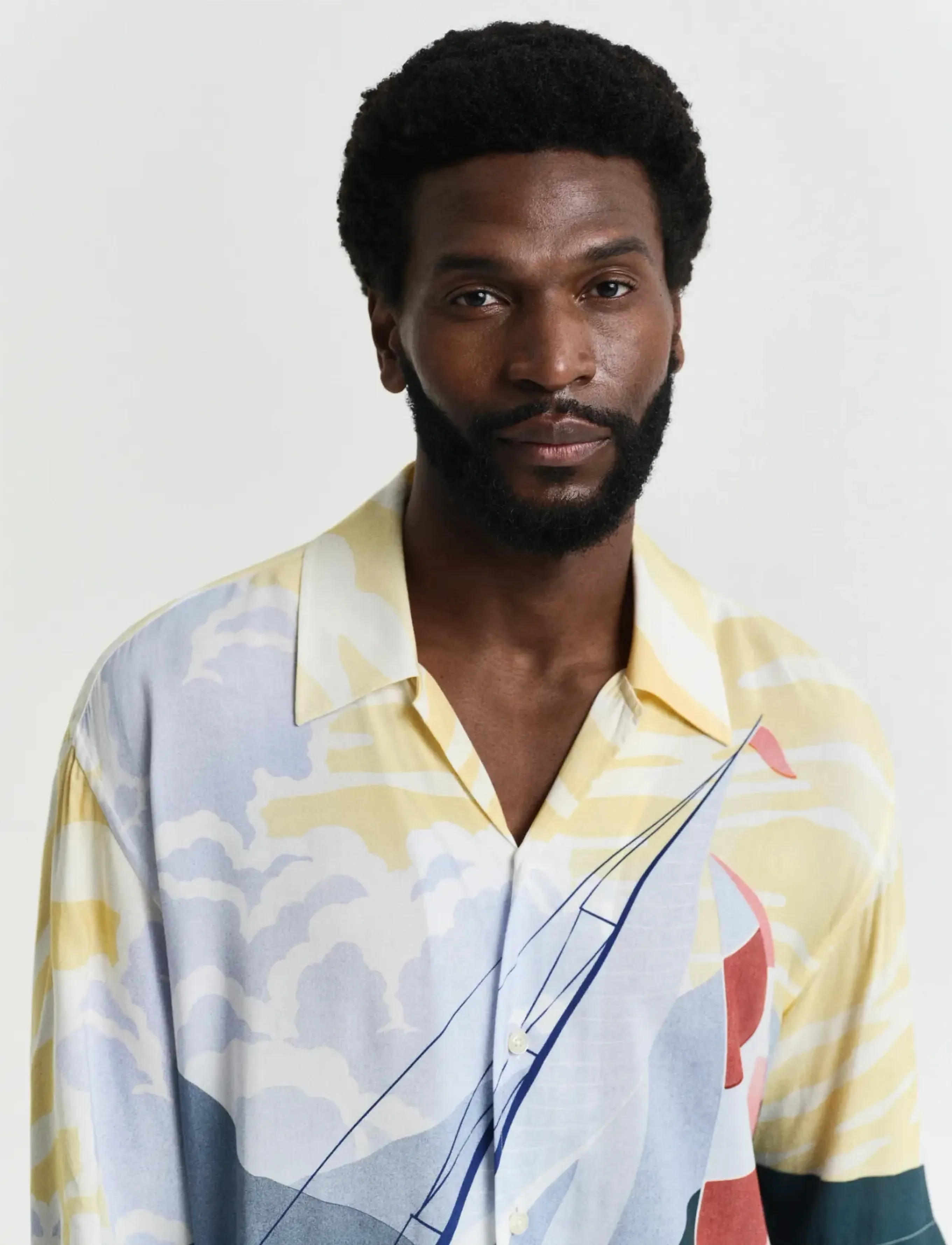 Gant - REL SCENERY SAILING SHIRT - marškiniai trumpomis rankovėmis - ruby red - 4