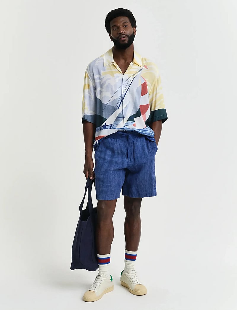 Gant - REL SCENERY SAILING SHIRT - lühikeste varrukatega särgid - ruby red - 5