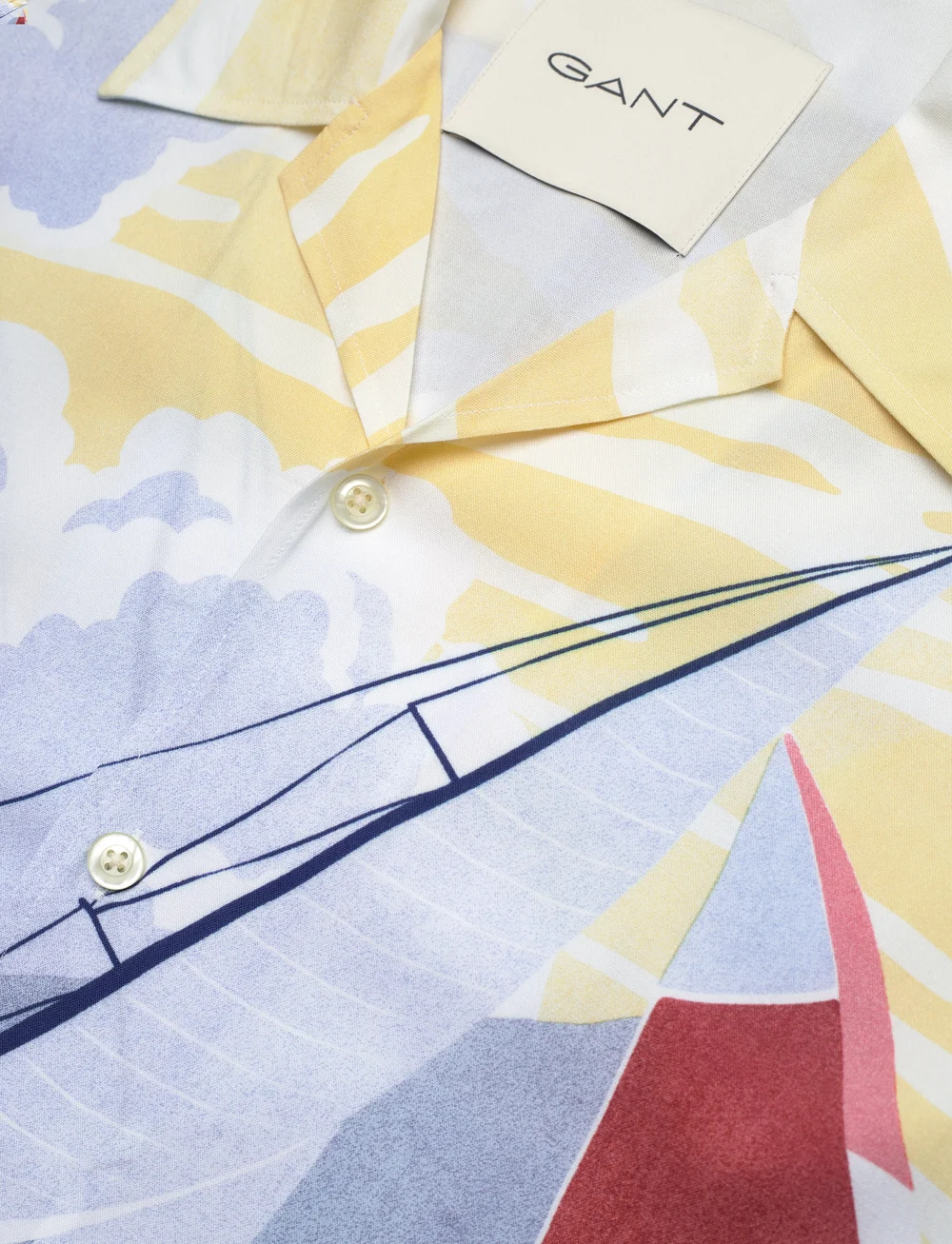 GANT - REL SCENERY SAILING SHIRT - kortärmade skjortor - ruby red - 3