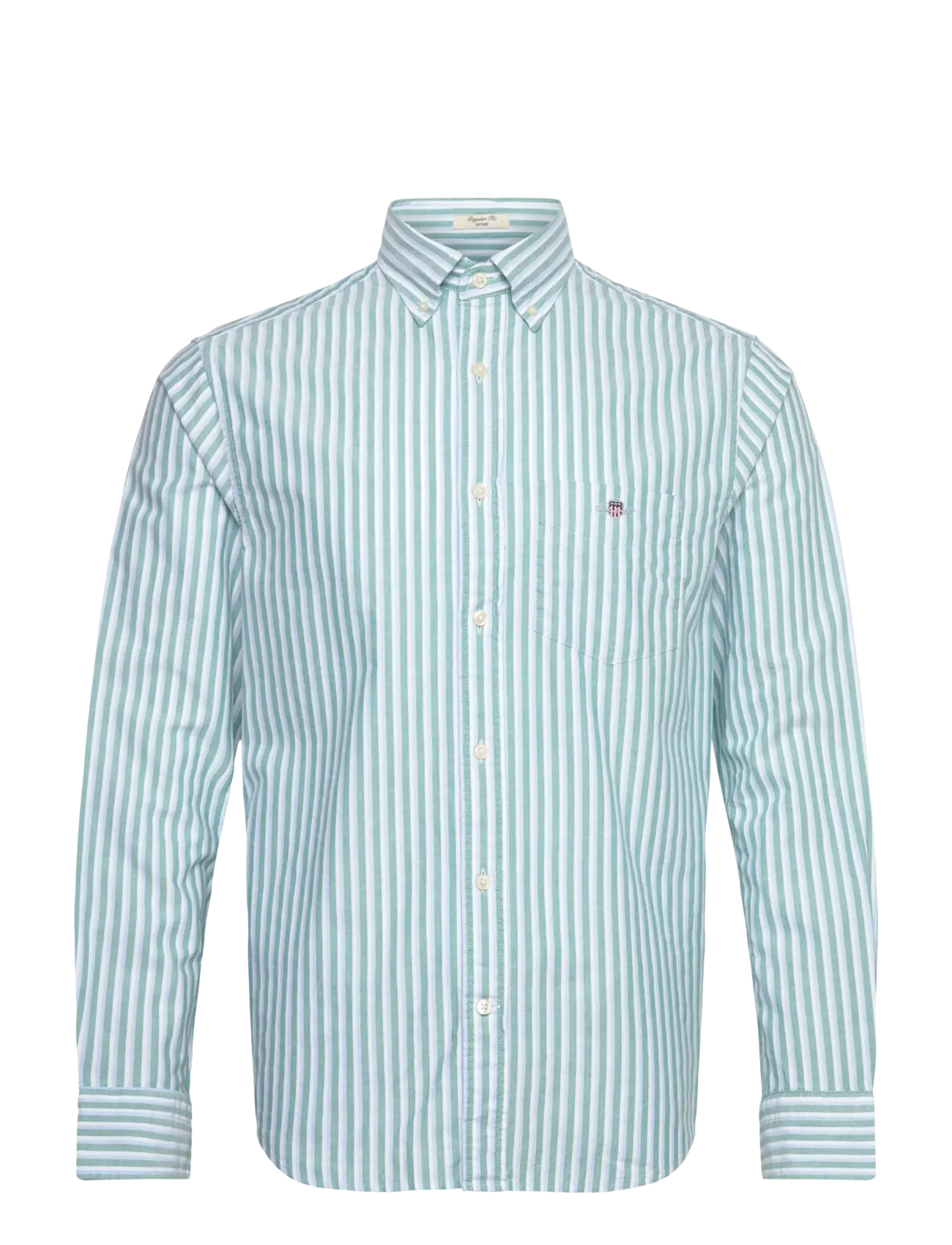 Gant REG CLASSIC OXFORD STRIPE SHIRT - Skjorter - DEEP GREEN / green