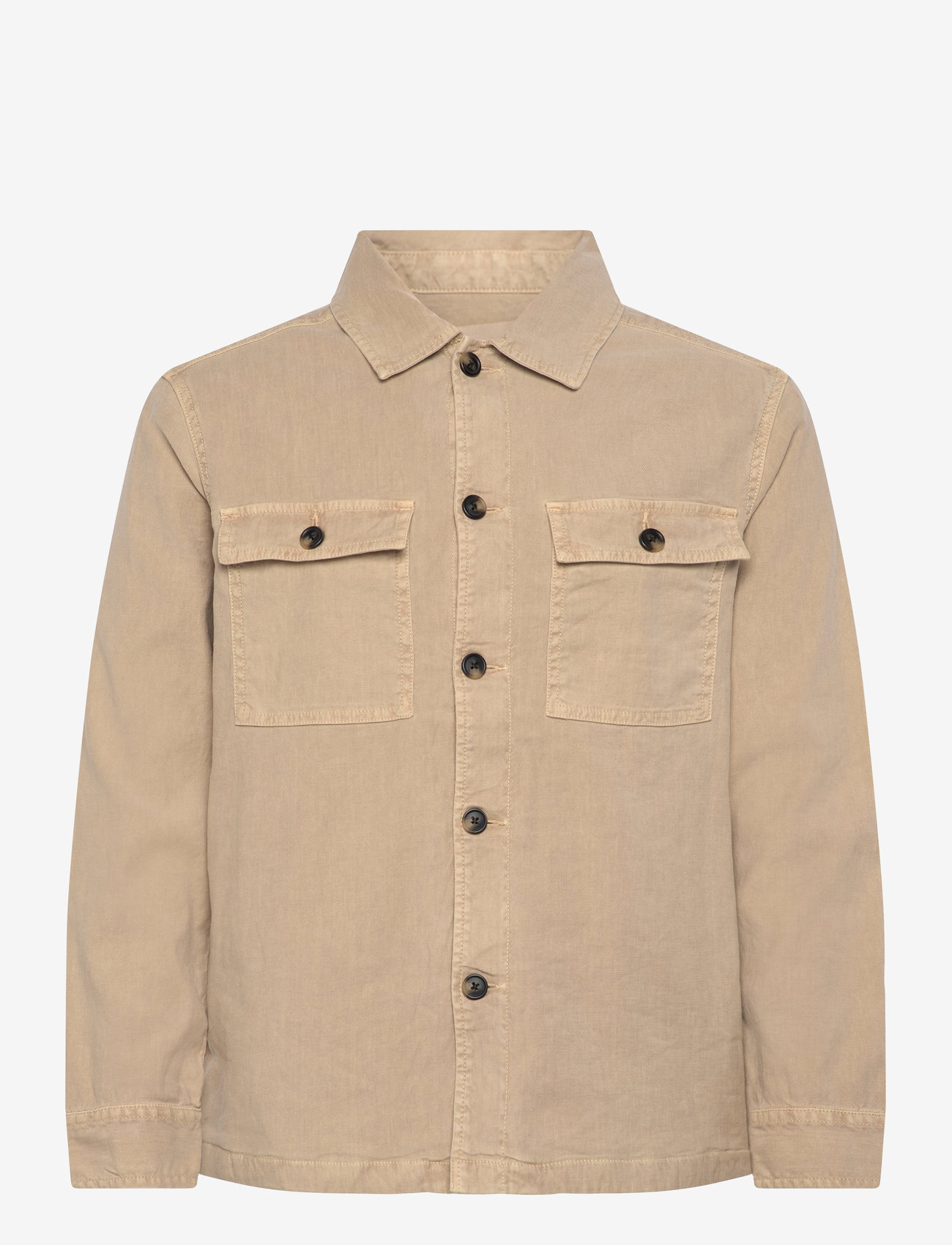 GANT - REG COT/LINEN OVERSHIRT - shop by occasion - dry sand - 1