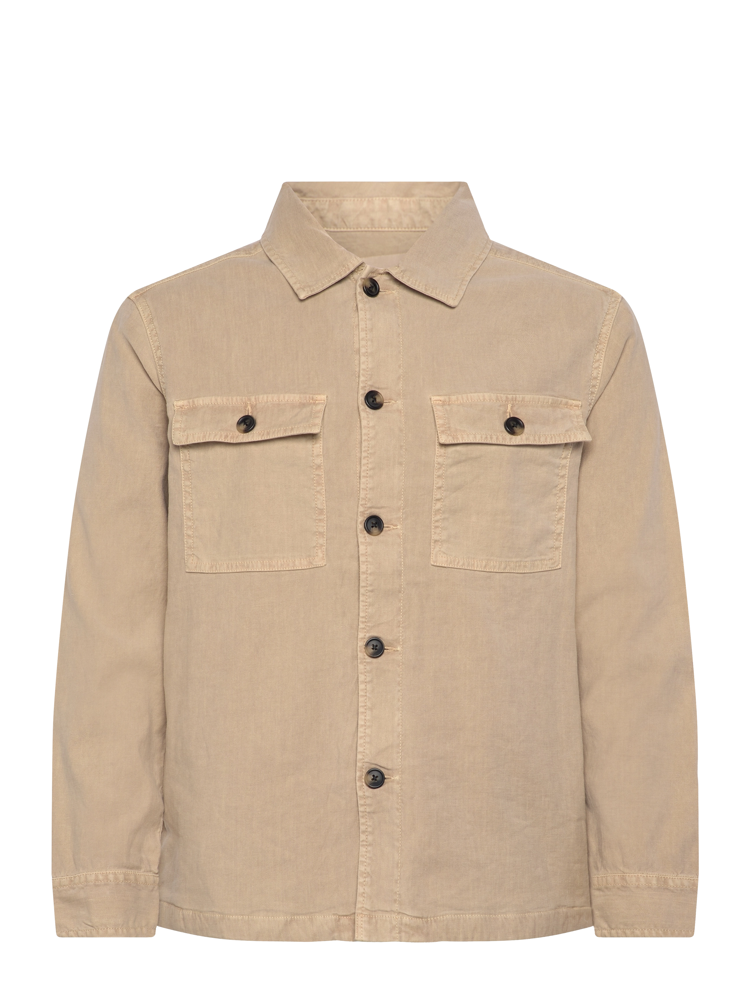 Gant REG COT/LINEN OVERSHIRT - Overshirts - DRY SAND / beige