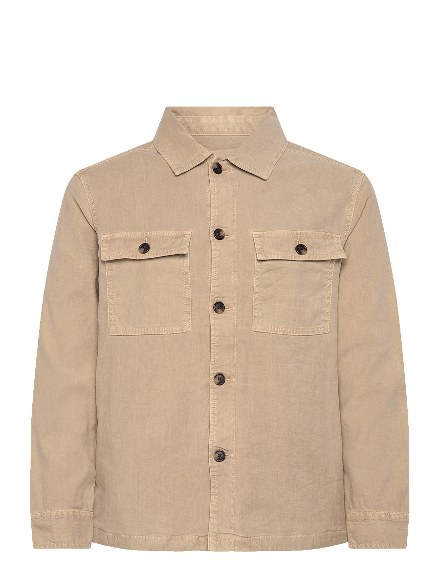 Gant - REG COT/LINEN OVERSHIRT - achetez selon l'occasion - dry sand - 1