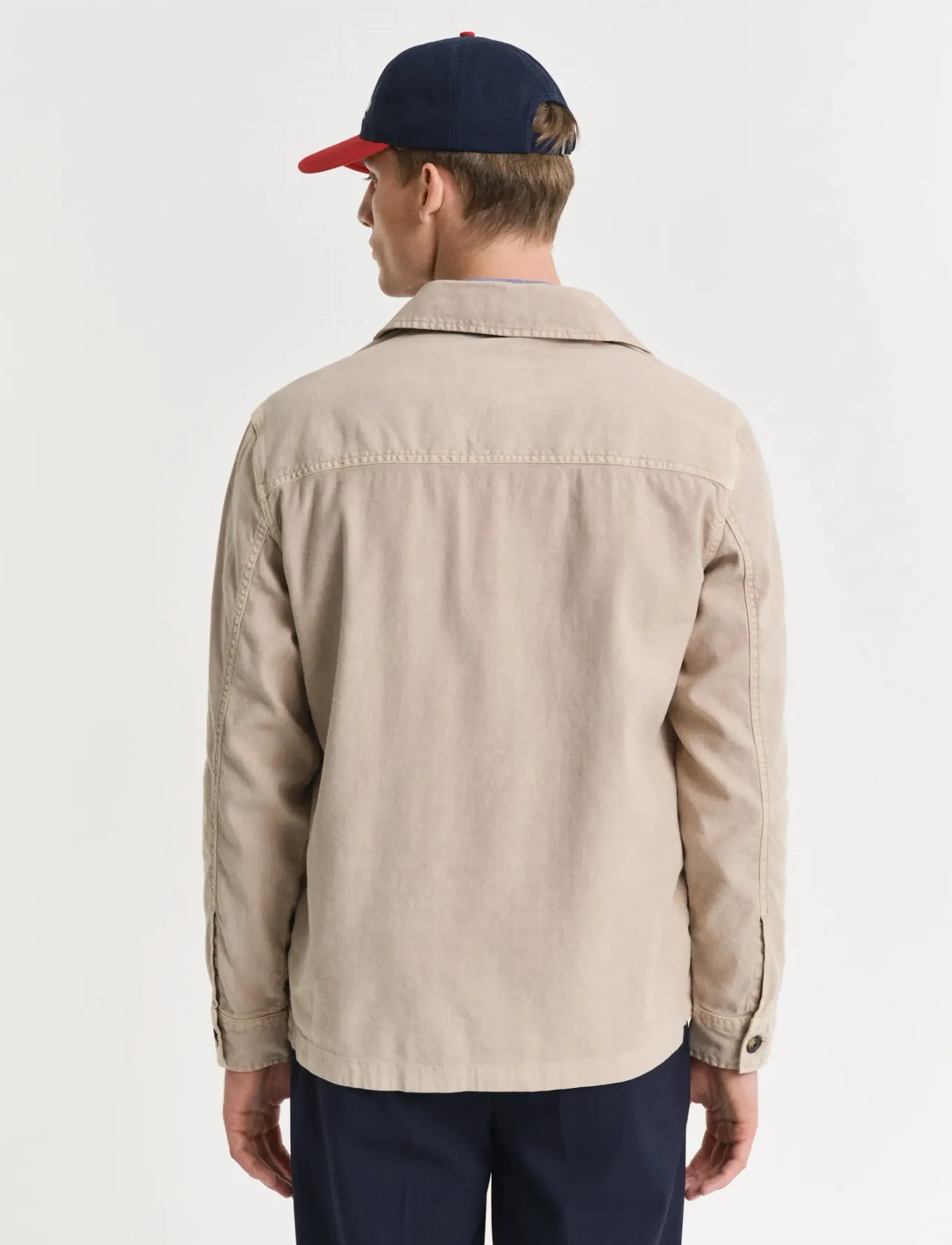 Gant - REG COT/LINEN OVERSHIRT - shop etter anledning - dry sand - 3