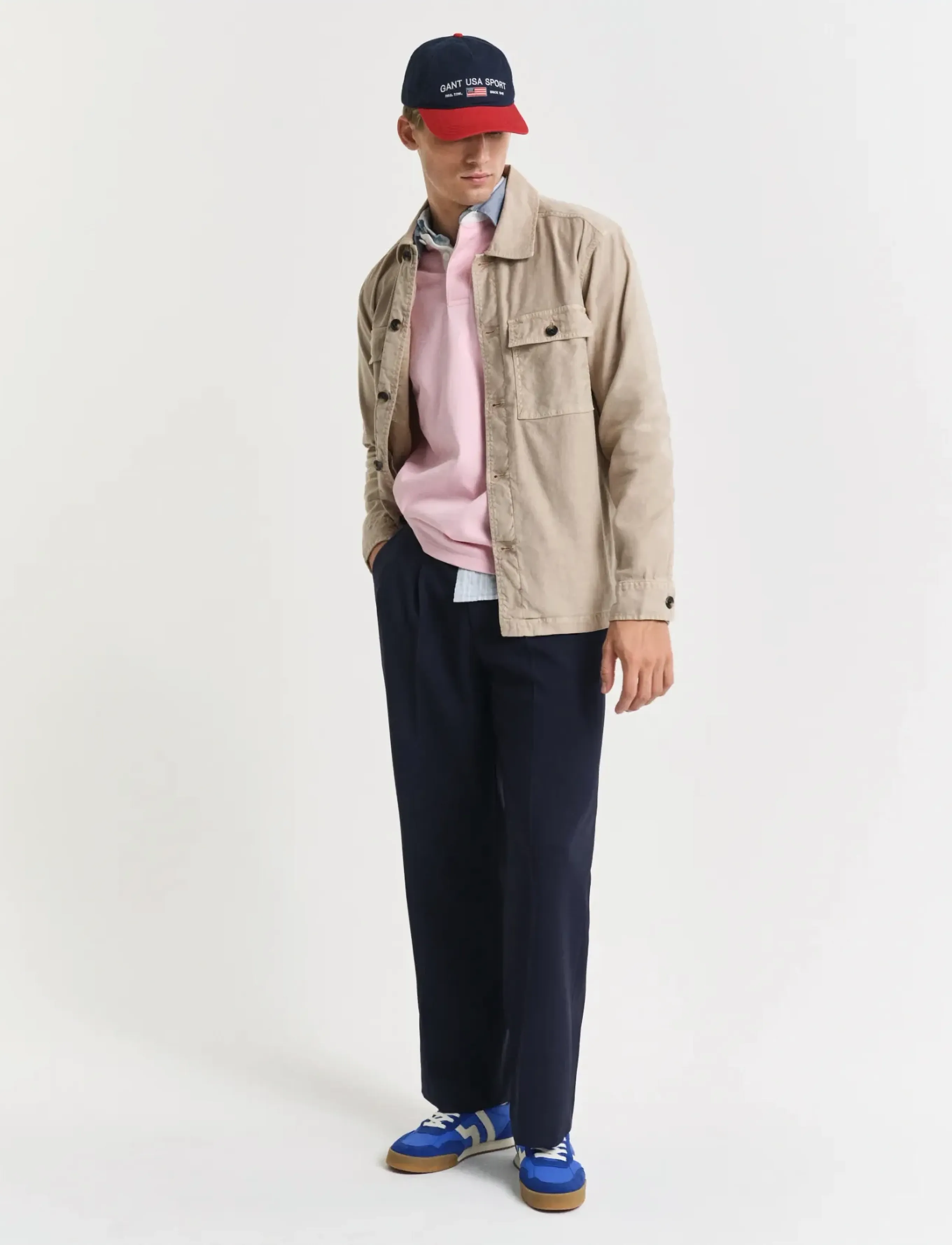 Gant - REG COT/LINEN OVERSHIRT - shop etter anledning - dry sand - 5