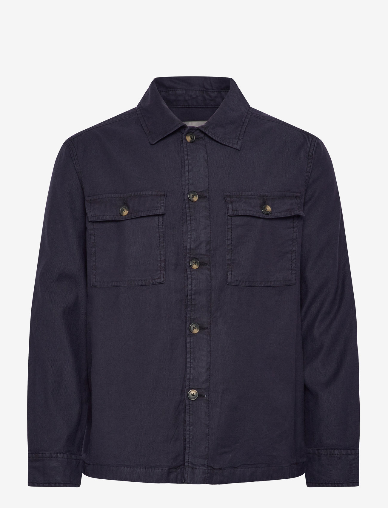 Gant - REG COT/LINEN OVERSHIRT - kupuj według okazji - evening blue - 0