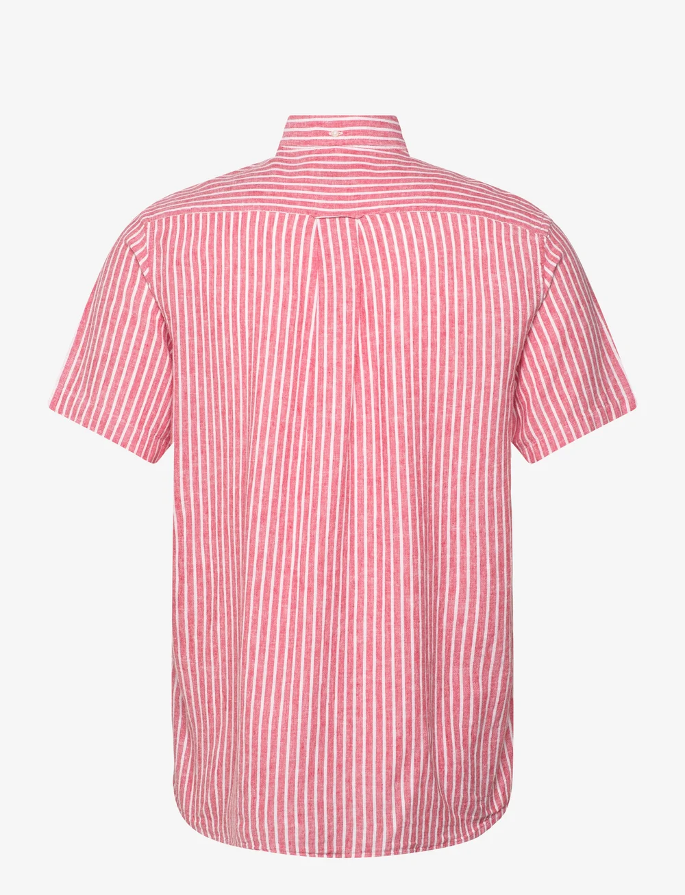 GANT - REG COTTON LINEN STRIPE SS SHIRT - linased särgid - brick red - 1