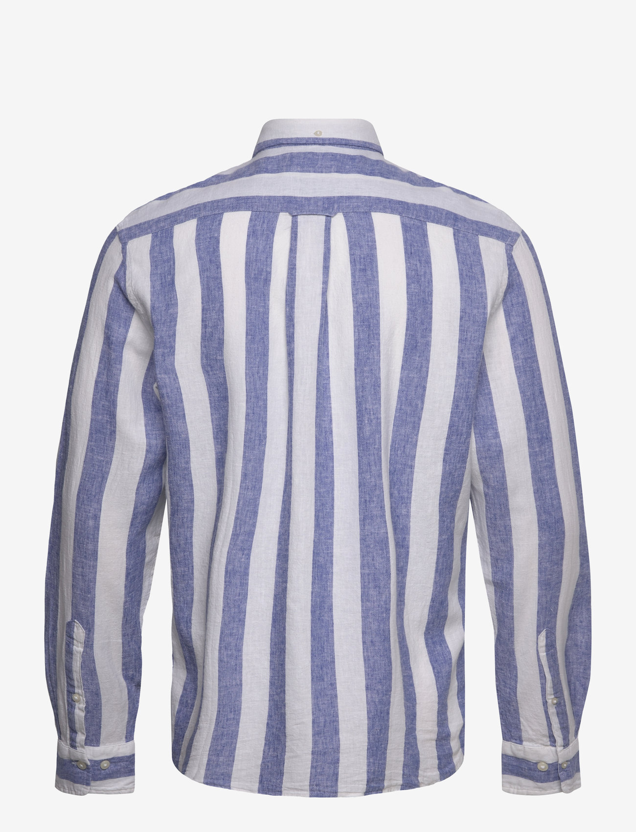 Gant - REG COTTON LINEN BOLD STRIPE SHIRT - chemises à rayures - rich blue - 2