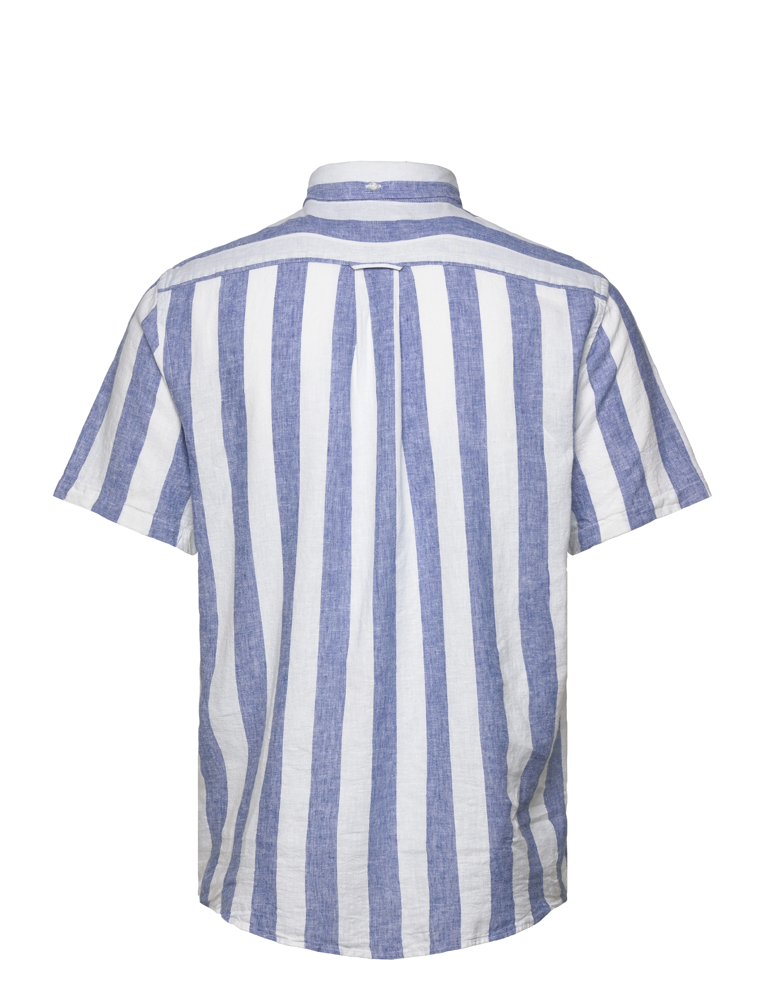 Gant - REG COTTON LINEN STRIPE SS SHIRT - rich blue - 1