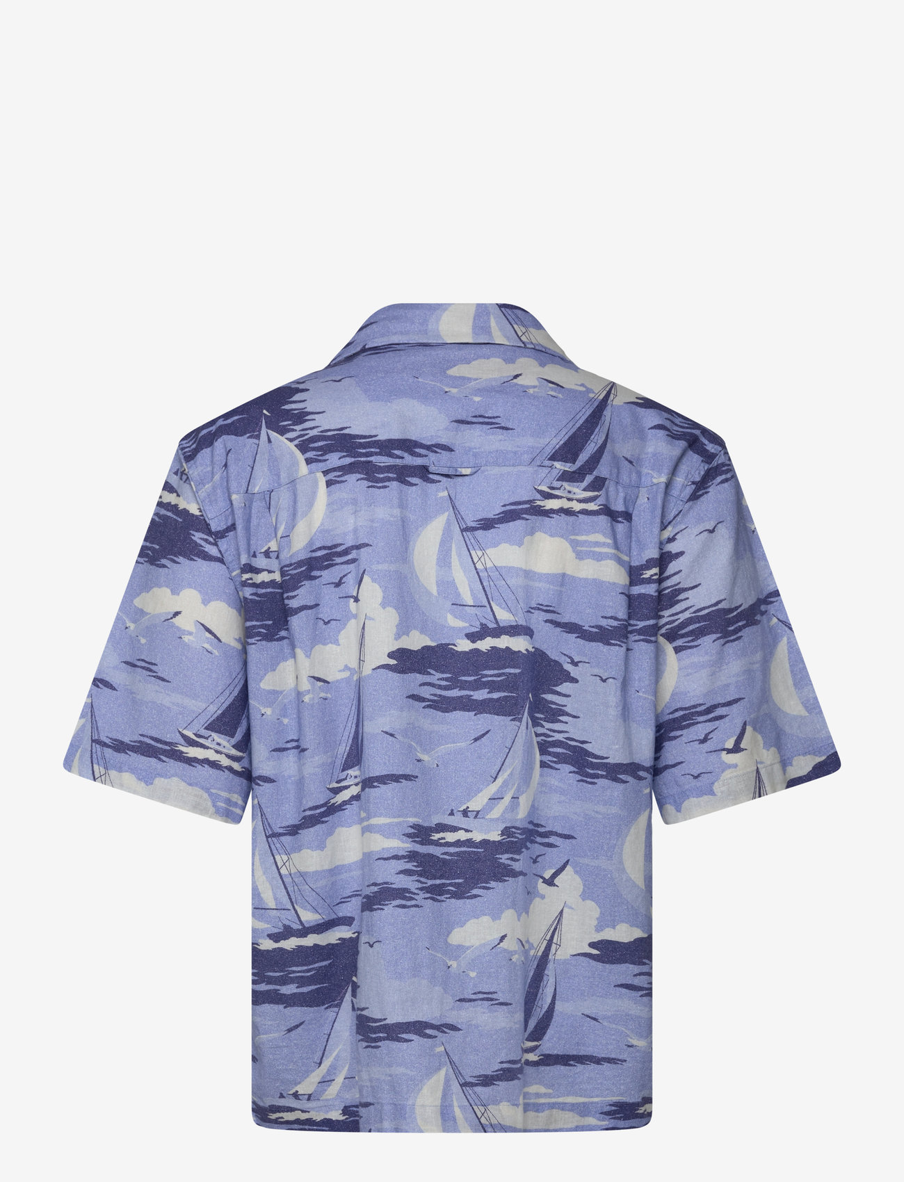Gant - REL SAILING PRINT SS SHIRT - hørskjorter - fresh blue - 1