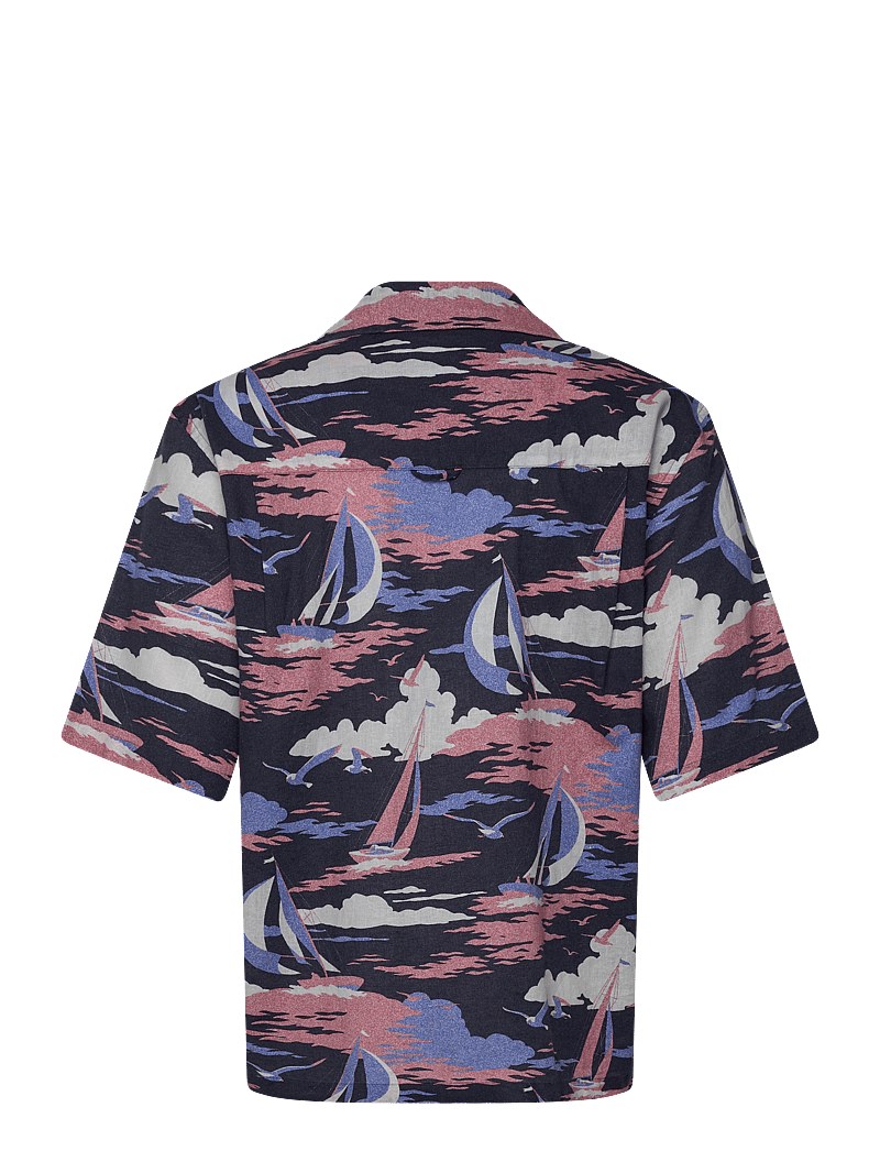 GANT - REL SAILING PRINT SS SHIRT - basic skjortor - persian blue - 1
