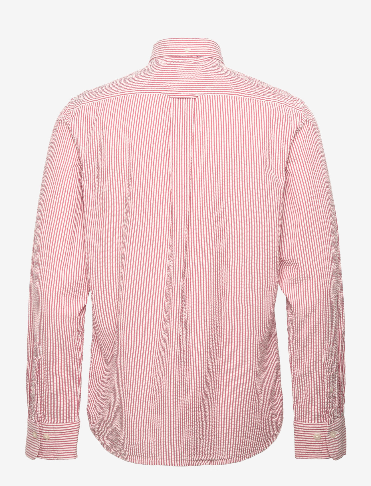 GANT - REG SEERSUCKER STRIPE SHIRT - stribede skjorter - ruby red - 2