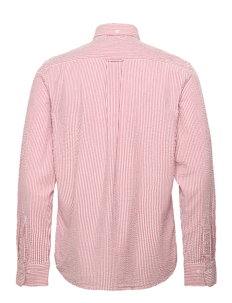 GANT - REG SEERSUCKER STRIPE SHIRT - stribede skjorter - ruby red - 2