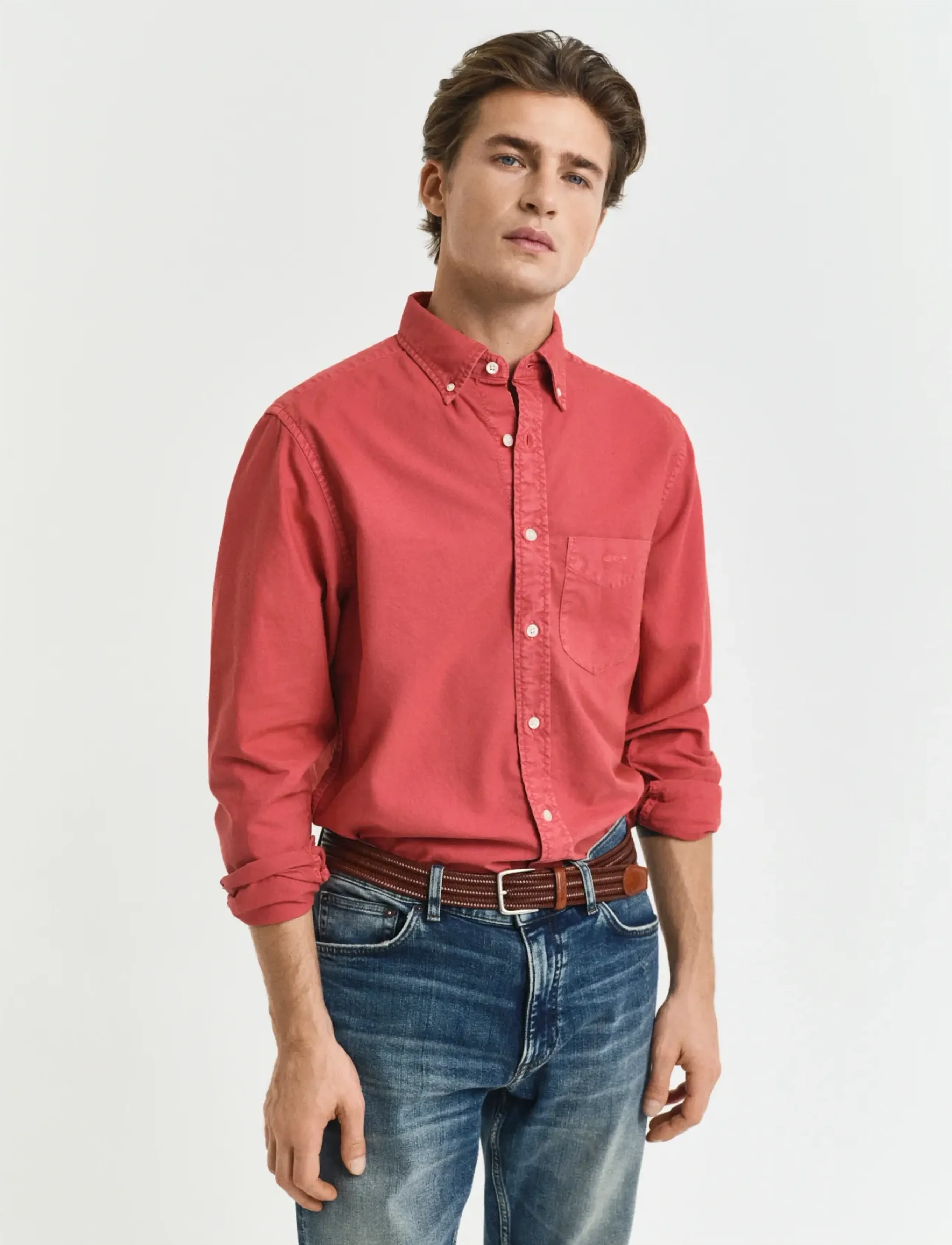 GANT REG GMNT DYED ARCHIVE OXFORD SHIRT - Kleidung - RUBY RED / red