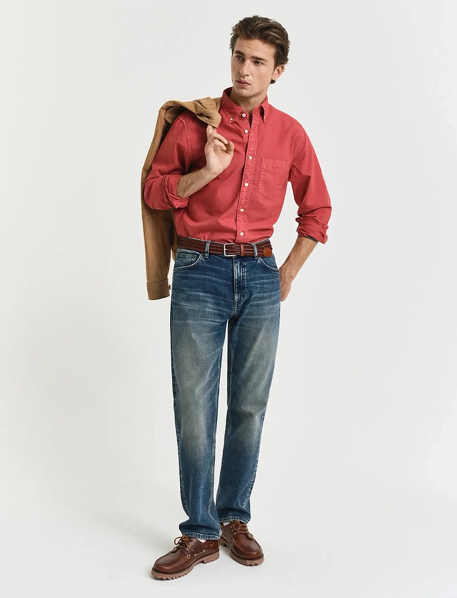 Gant - REG GMNT DYED ARCHIVE OXFORD SHIRT - ruby red - 4