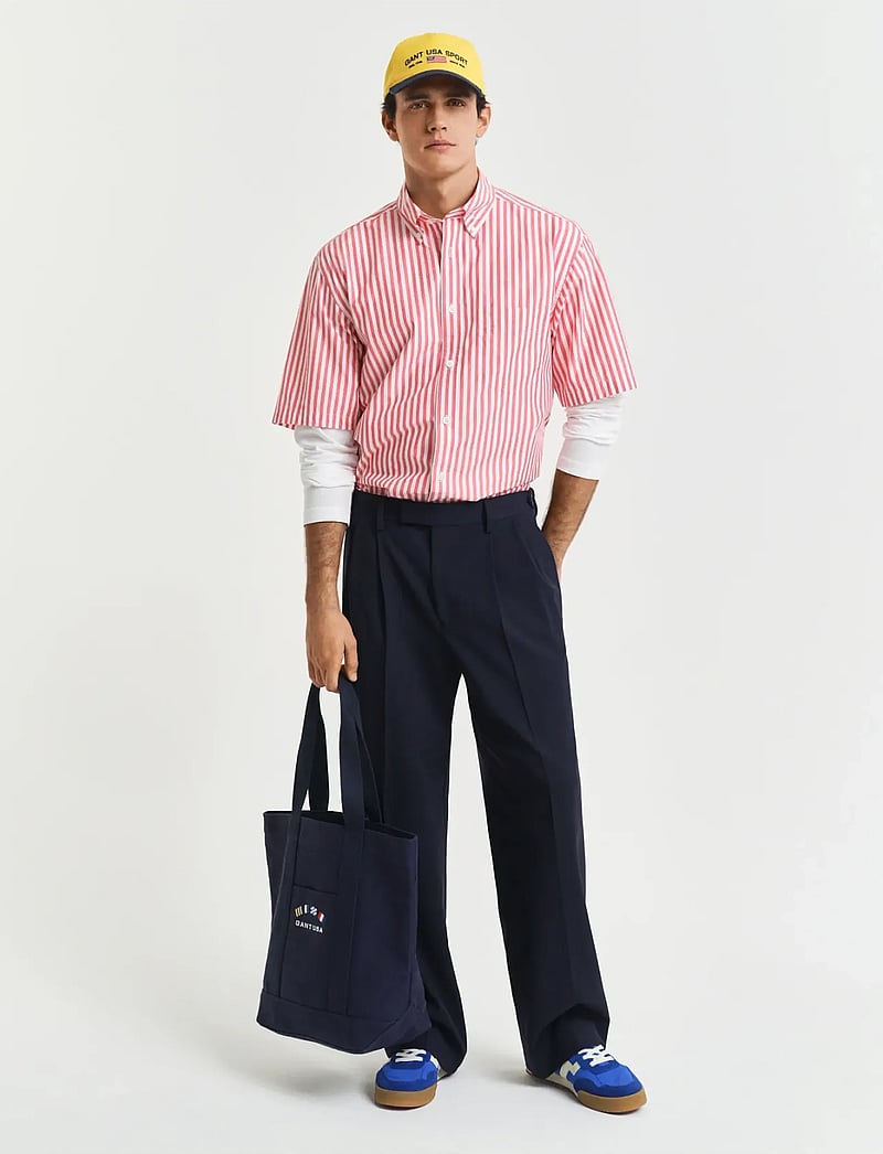 GANT - REL HERITAGE POPLIN SS SHIRT - basic skjorter - watermelon red - 4