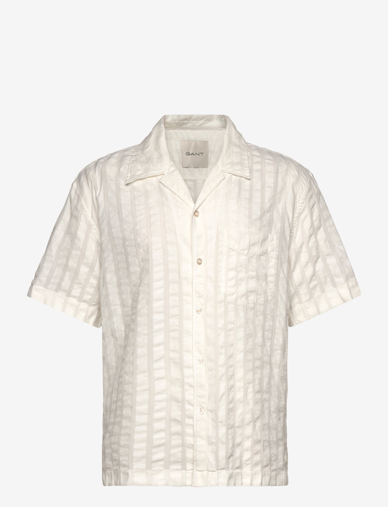 GANT - REL SEERSUCKER RESORT SHIRT - basic skjorter - eggshell - 0