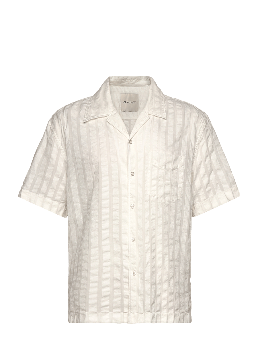 Gant - REL SEERSUCKER RESORT SHIRT - lühikeste varrukatega särgid - eggshell - 1