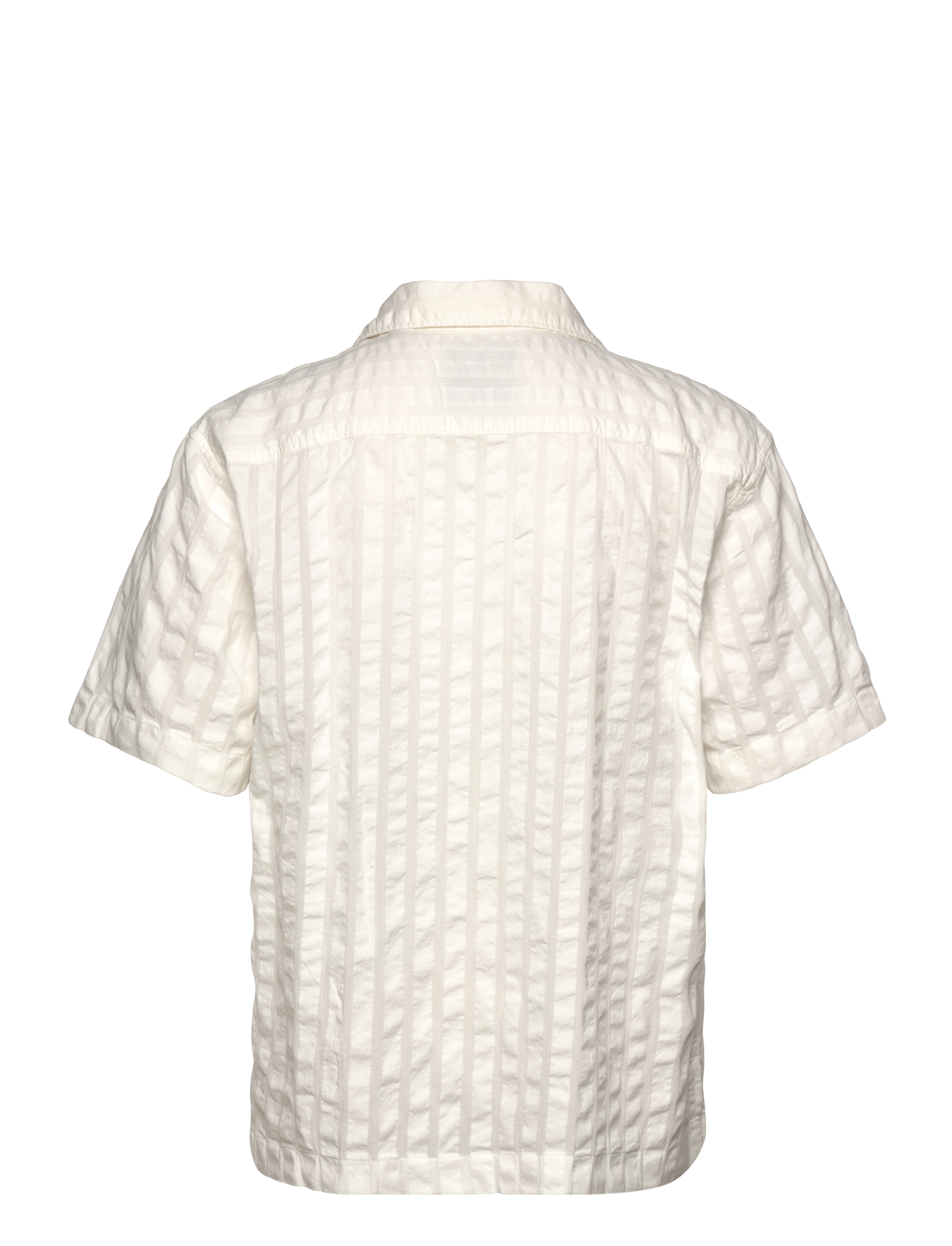 Gant - REL SEERSUCKER RESORT SHIRT - kurzarmhemden - eggshell - 2