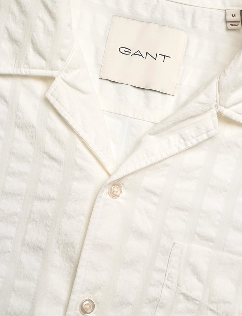 GANT - REL SEERSUCKER RESORT SHIRT - basic skjorter - eggshell - 3