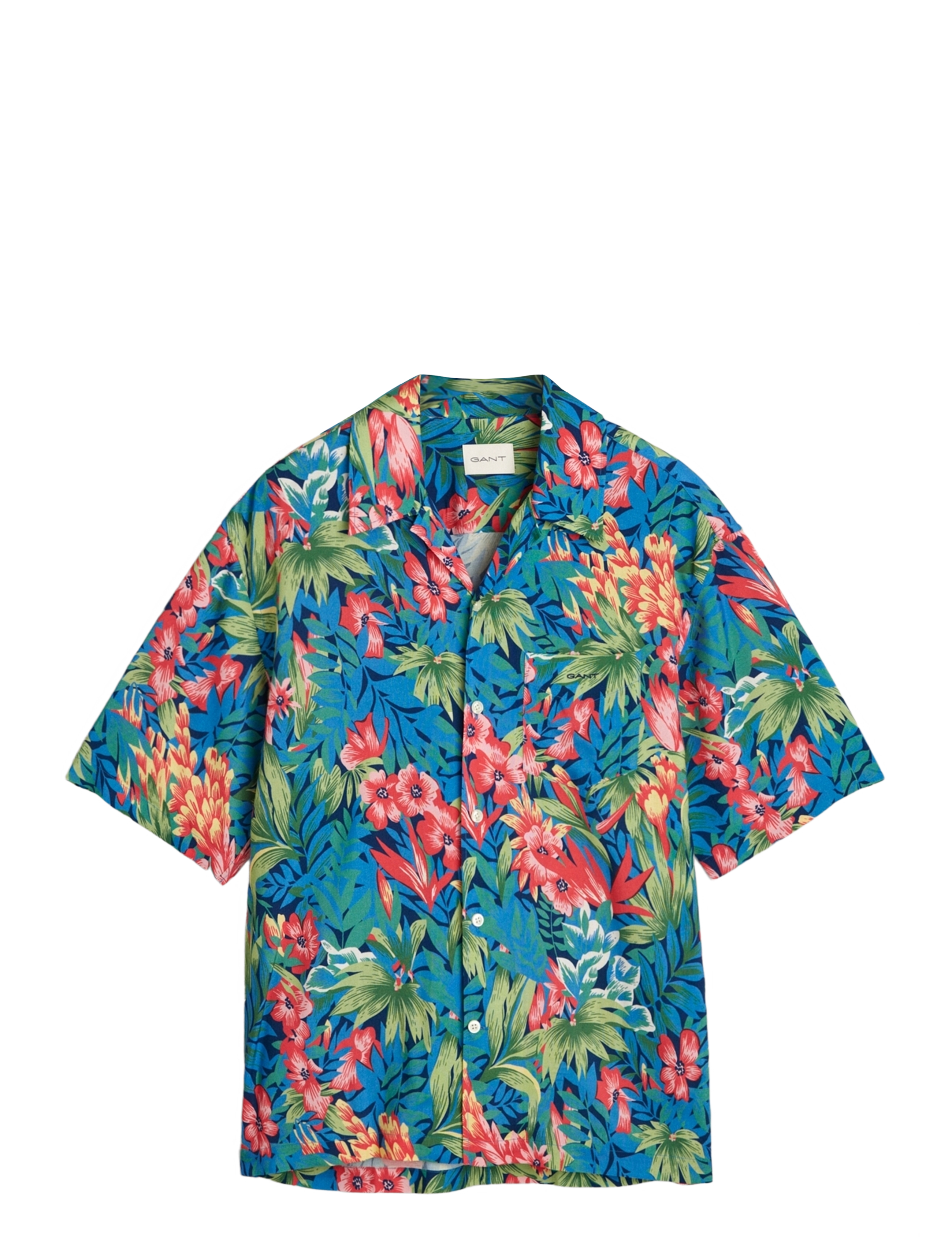 GANT Rel Tropical Print Ss Shirt Patterned - L - Herren